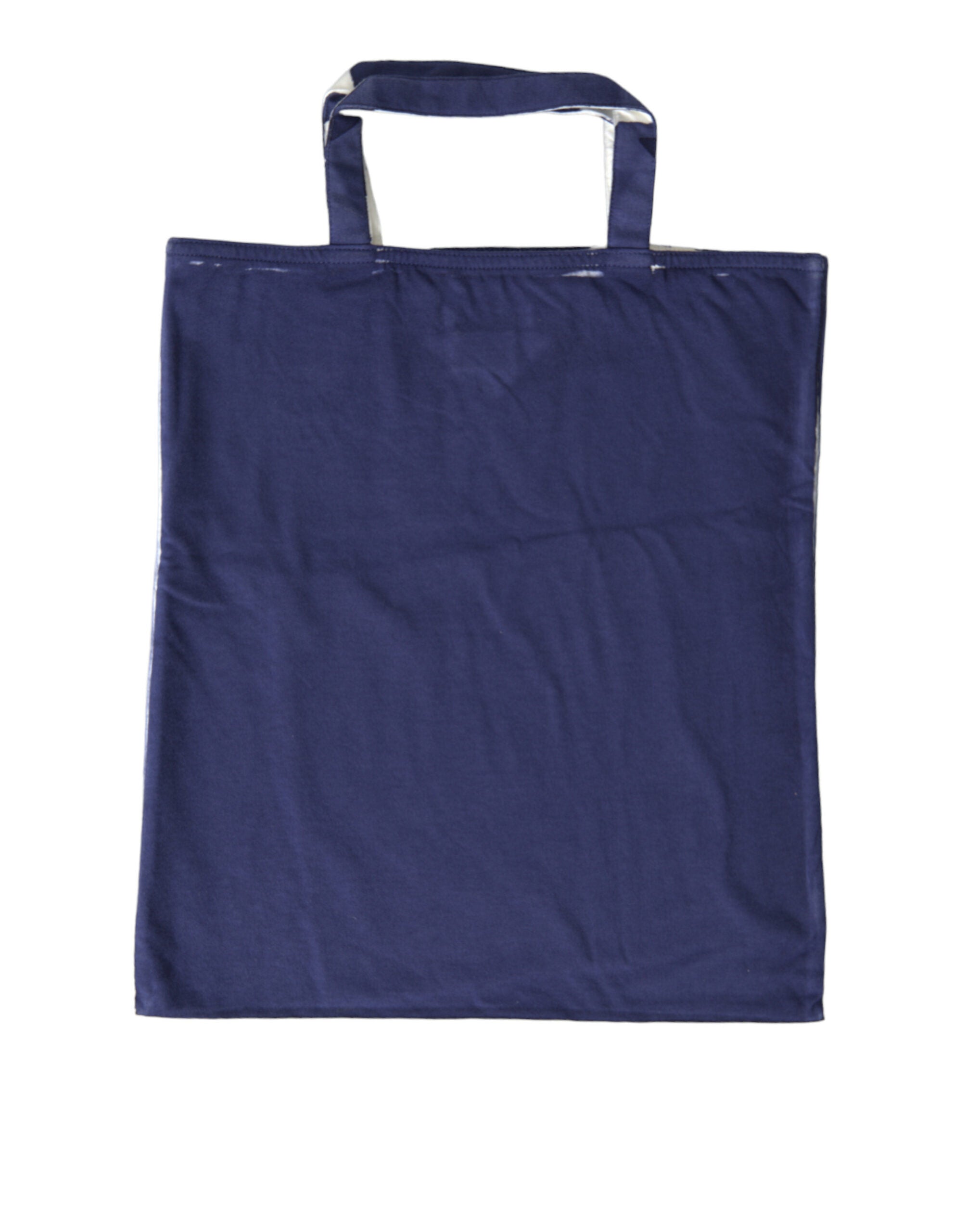 Prada Blauer Jersey Stoff Logo Schultertasche Einkaufstasche Einkaufstasche-4