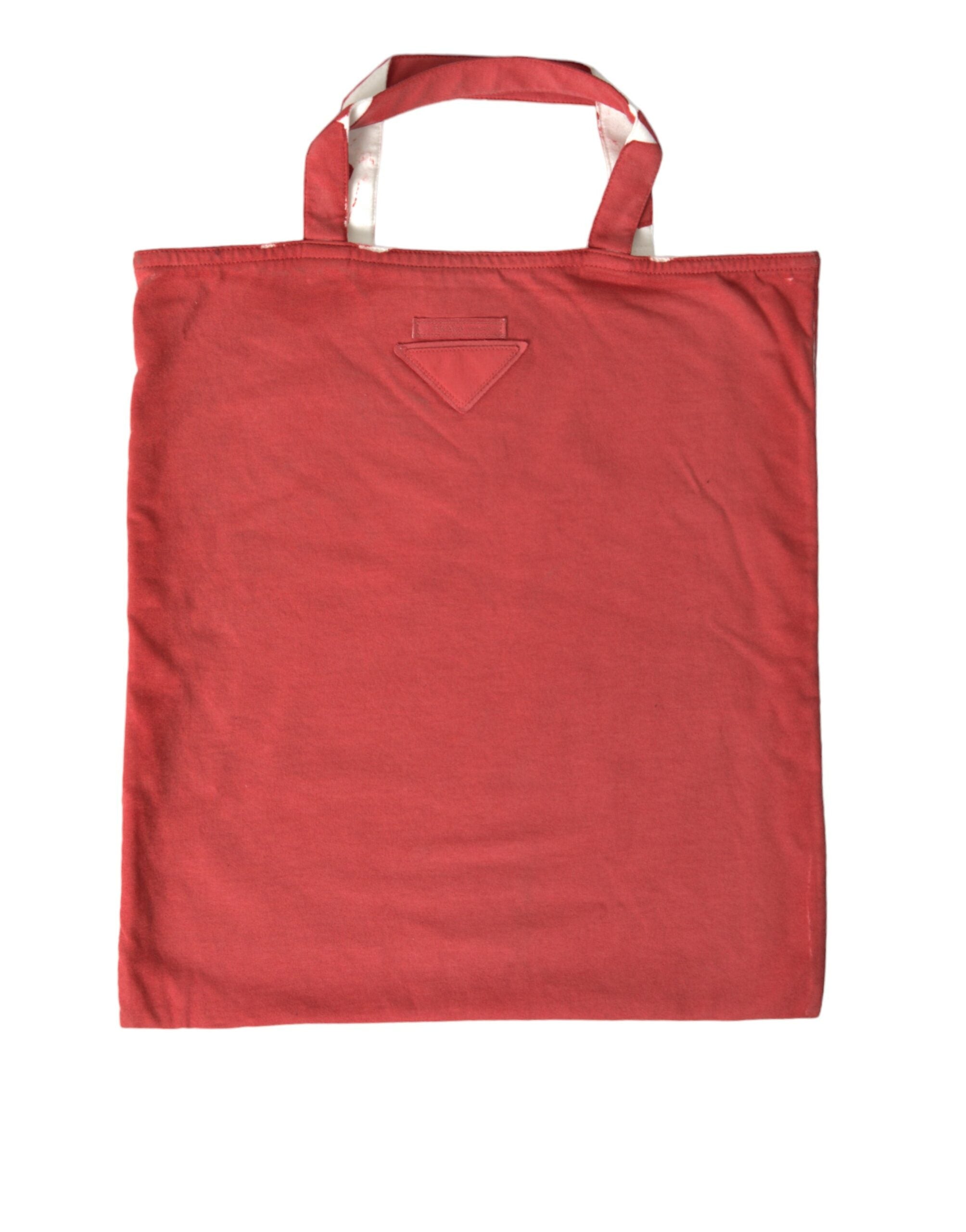Prada Rote Jersey-Stofflogo-Schulter-Einkaufstasche-1