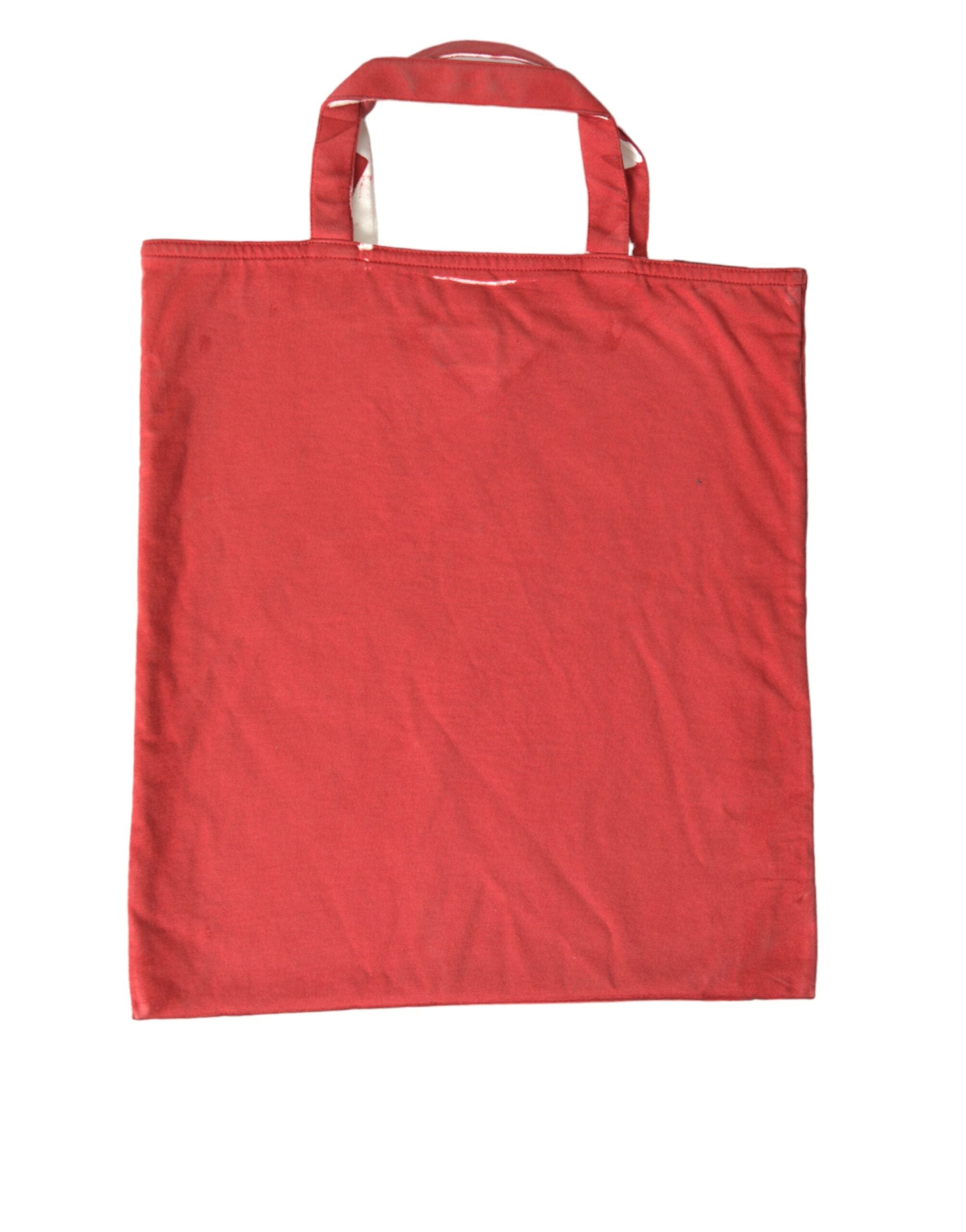 Prada Rote Jersey-Stofflogo-Schulter-Einkaufstasche-4