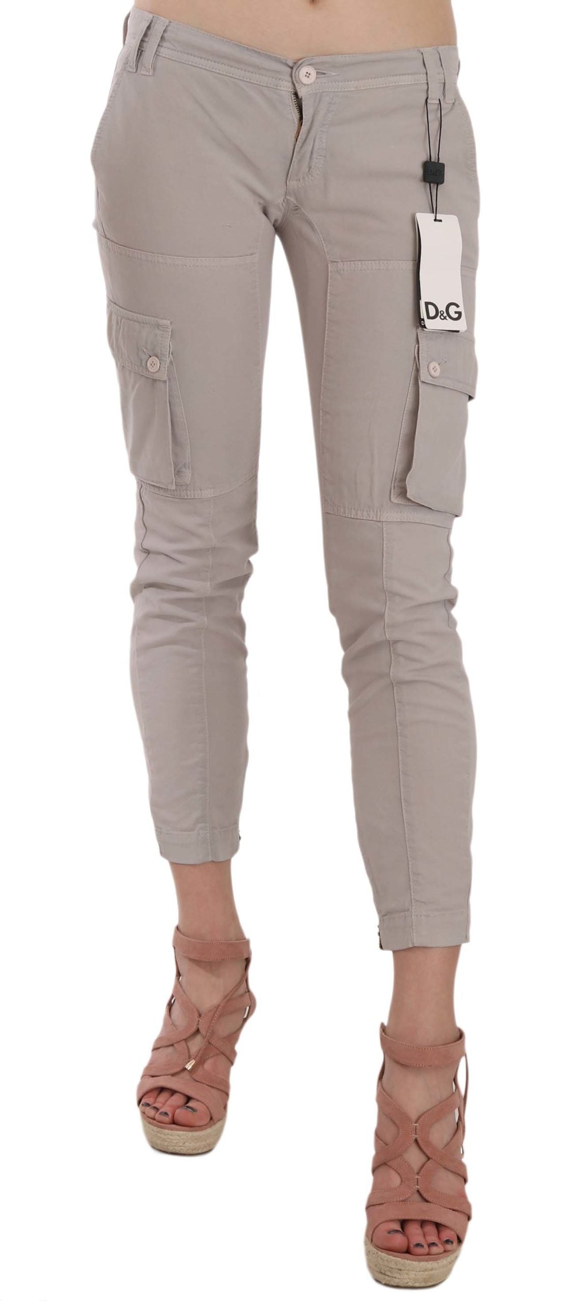Dolce & Gabbana Casual Khaki Fitted Trousers-2