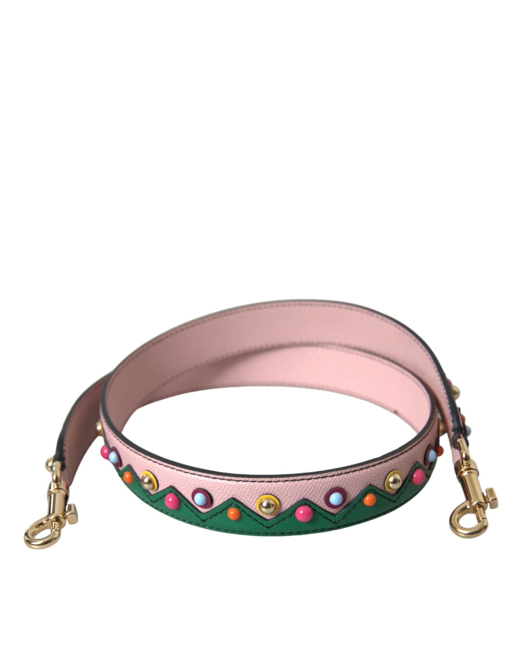 Dolce & Gabbana Pink Leather Handbag Accessory Shoulder Strap-1