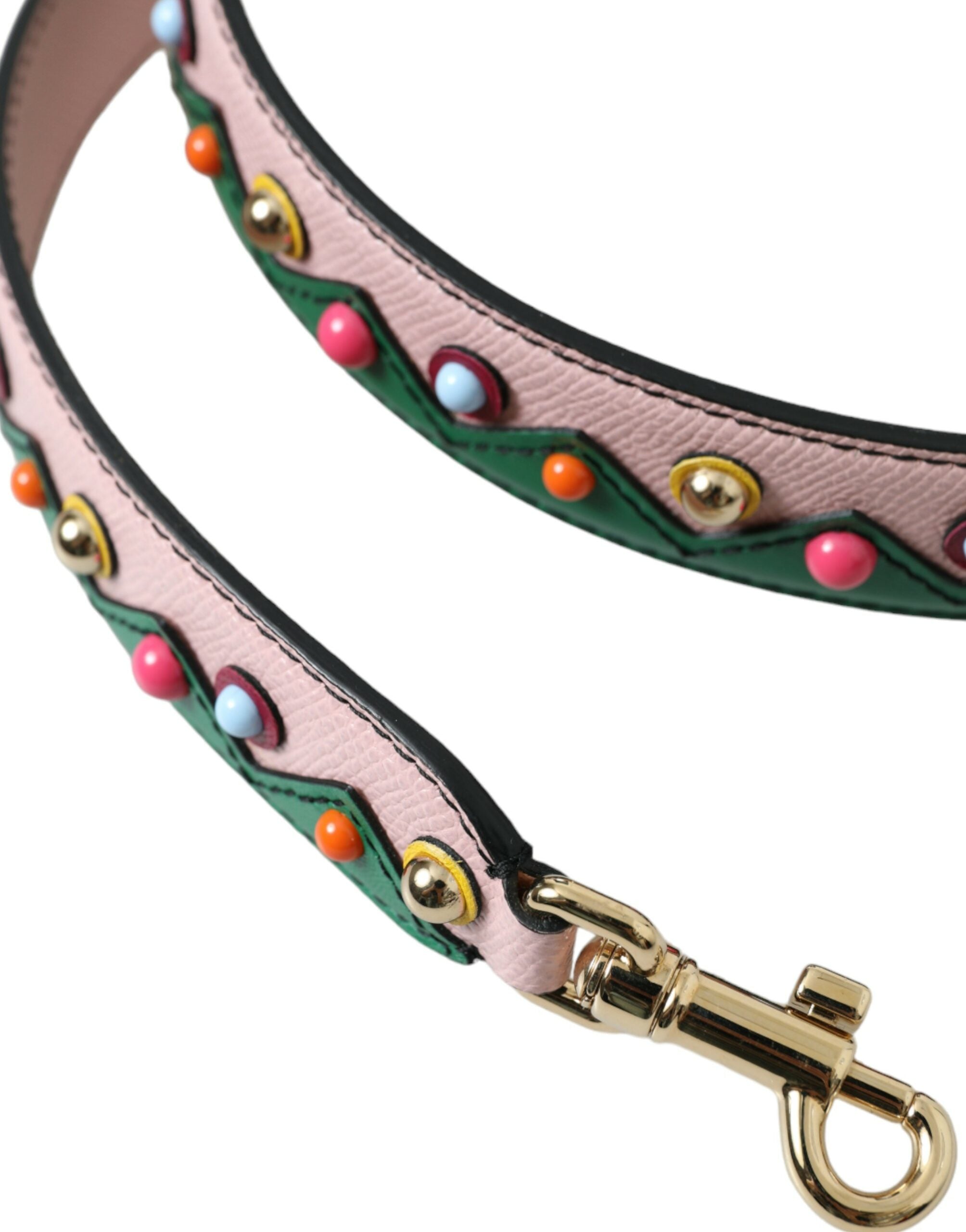 Dolce & Gabbana Pink Leather Handbag Accessory Shoulder Strap-3