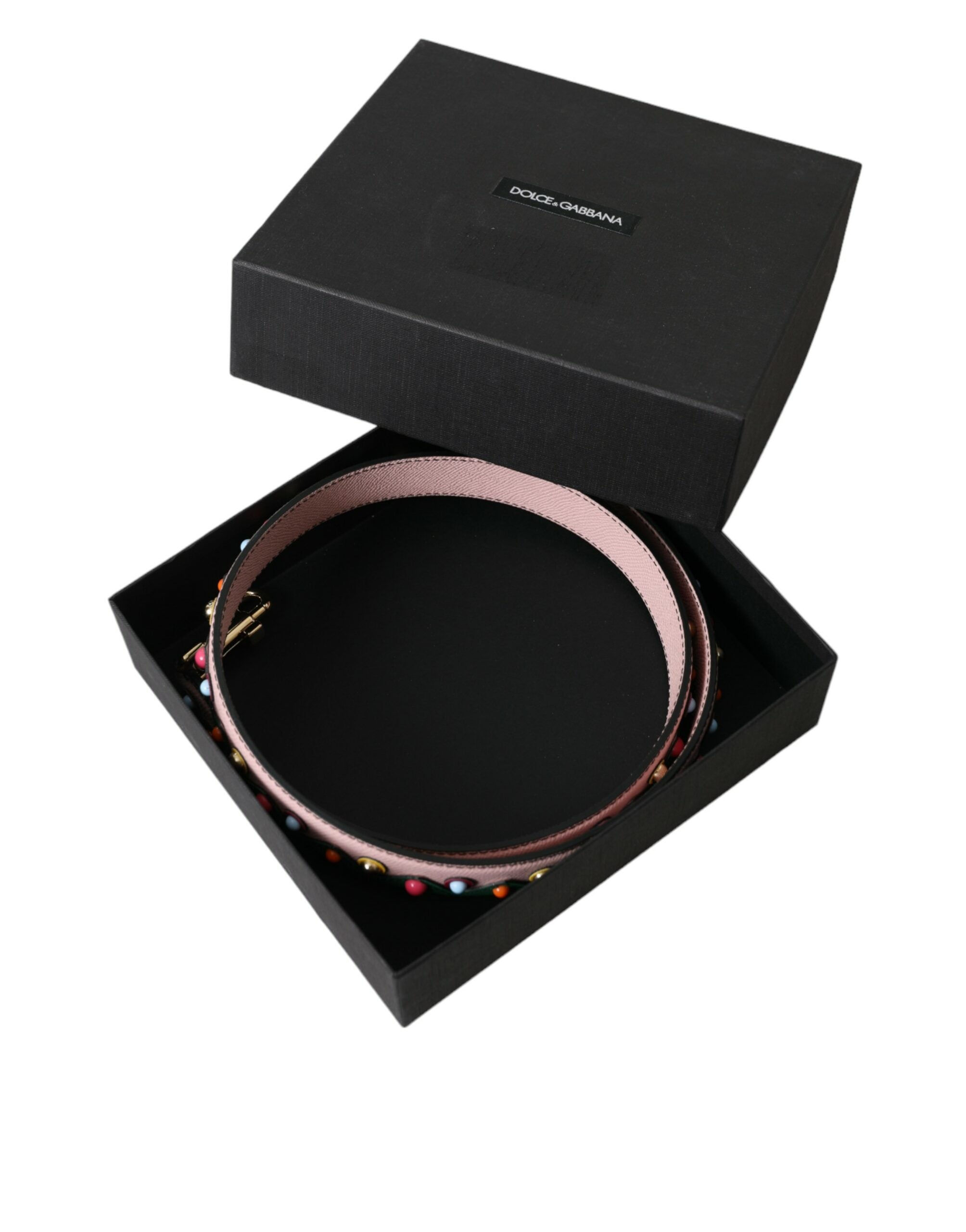 Dolce & Gabbana Pink Leather Handbag Accessory Shoulder Strap-6