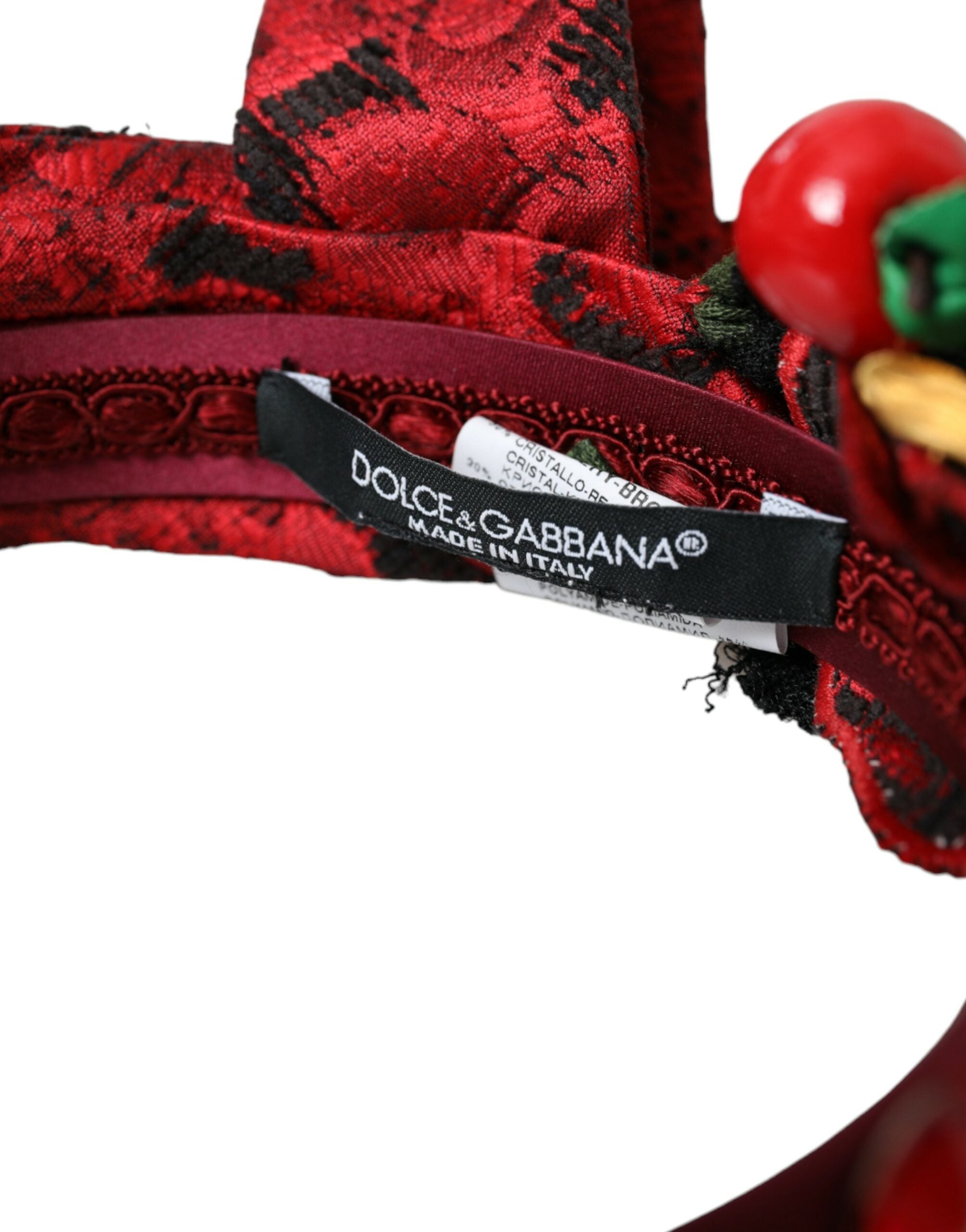 Dolce & Gabbana Red Cherry Sicily beautifies women's hairband tiara-3