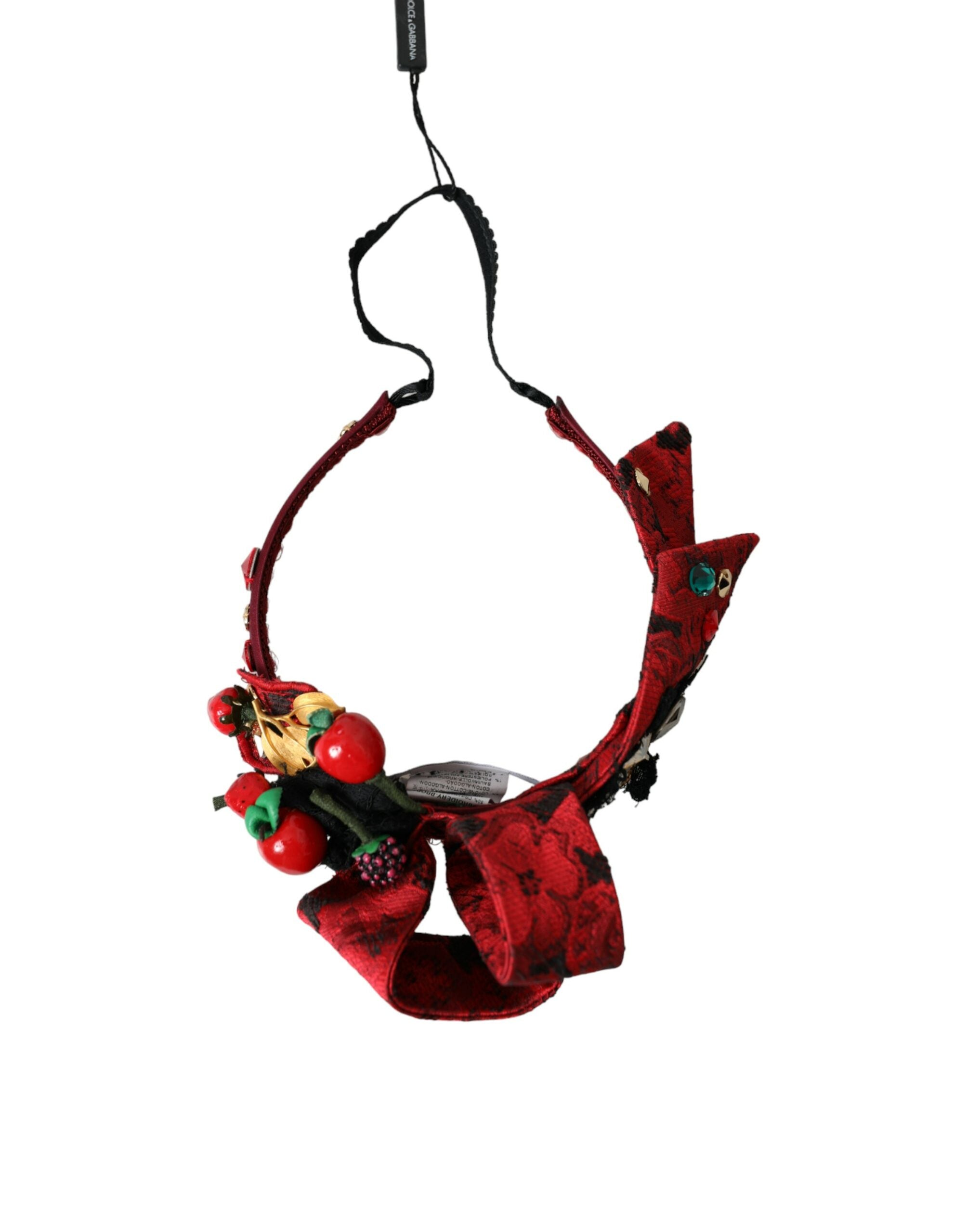 Dolce & Gabbana Red Cherry Sicily beautifies women's hairband tiara-7