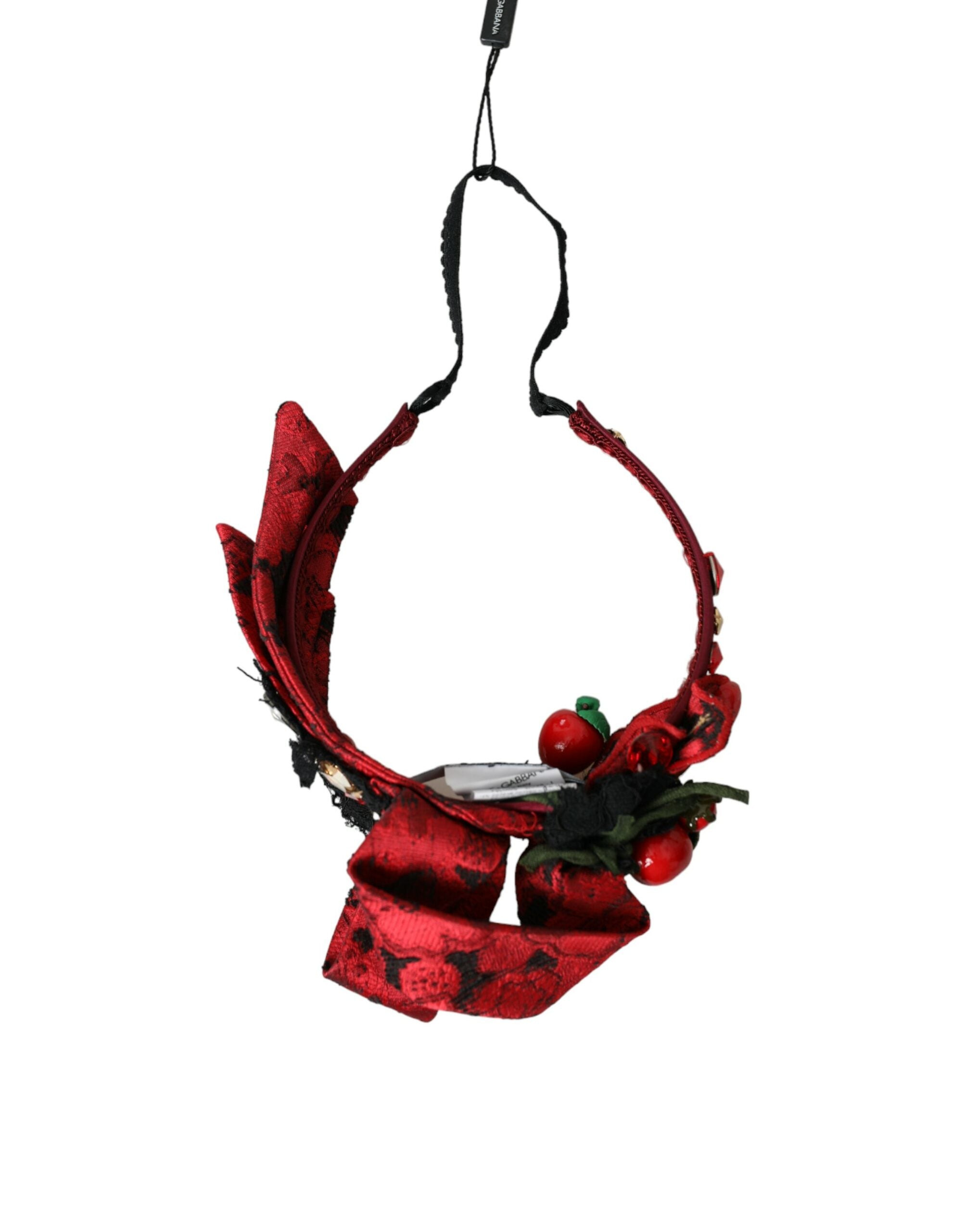 Dolce & Gabbana Red Cherry Sicily beautifies women's hairband tiara-8