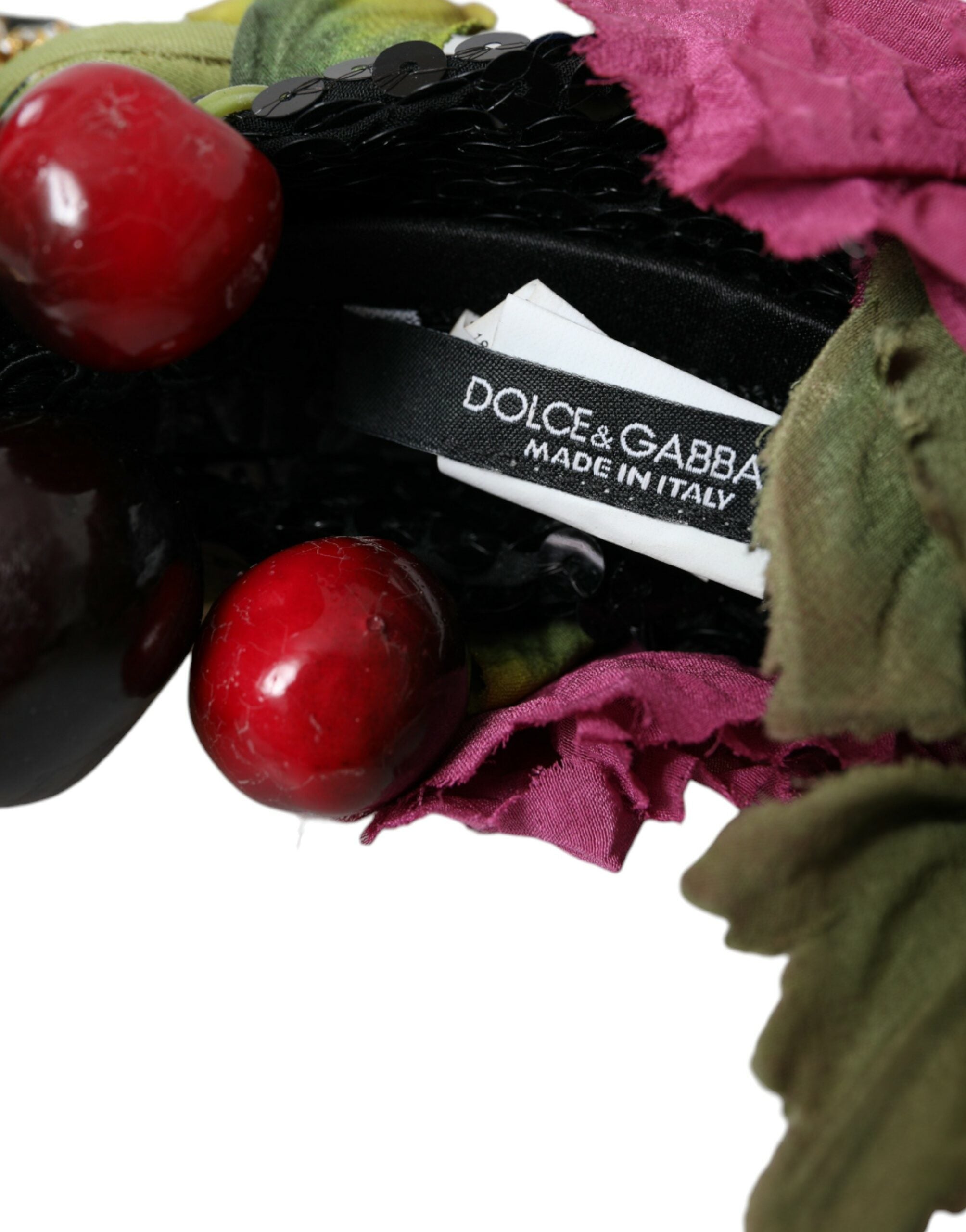 Dolce & Gabbana Rote Wassermelone Kirsche Kristall Haarband Statement Diadem-4
