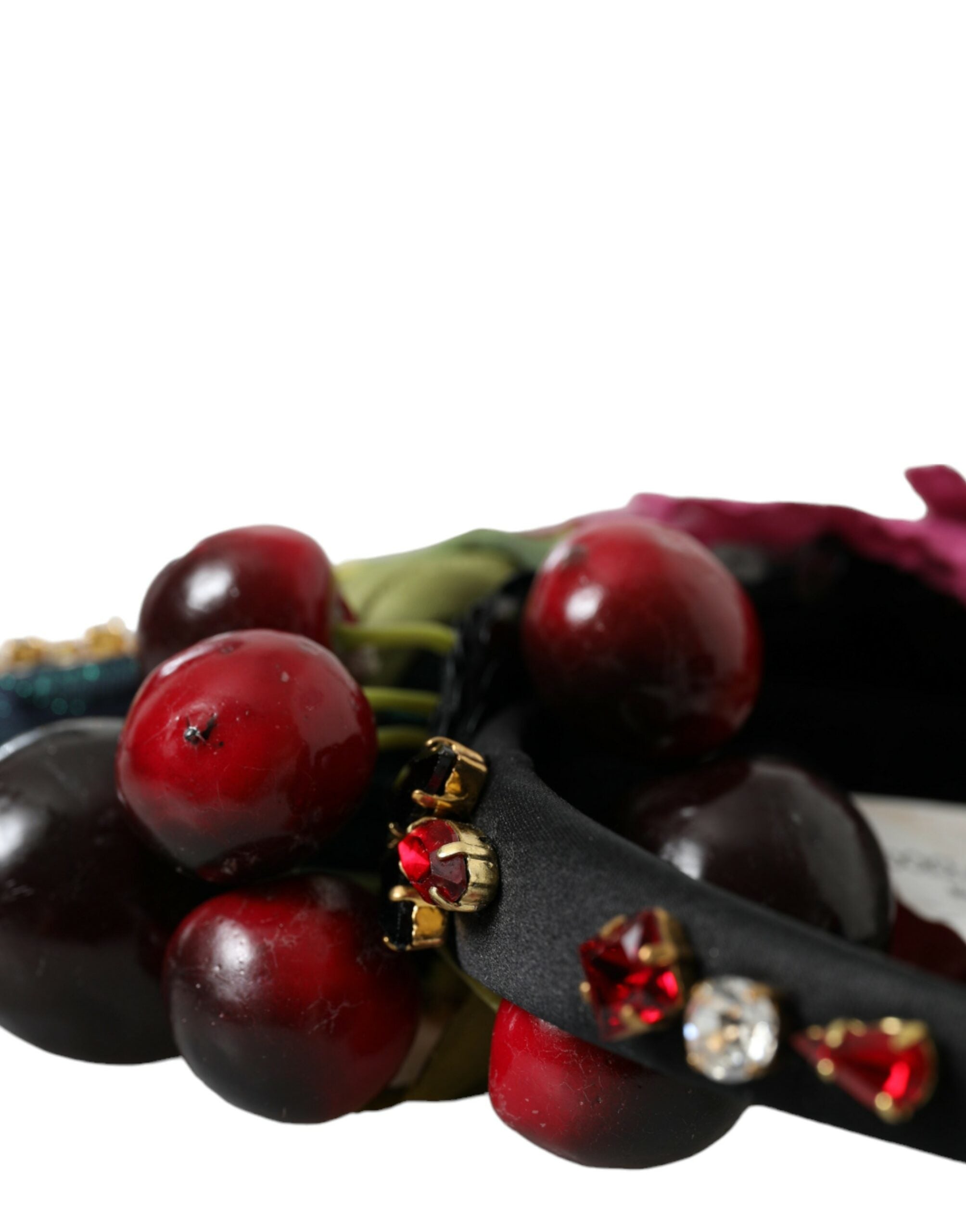Dolce & Gabbana Rote Wassermelone Kirsche Kristall Haarband Statement Diadem-3