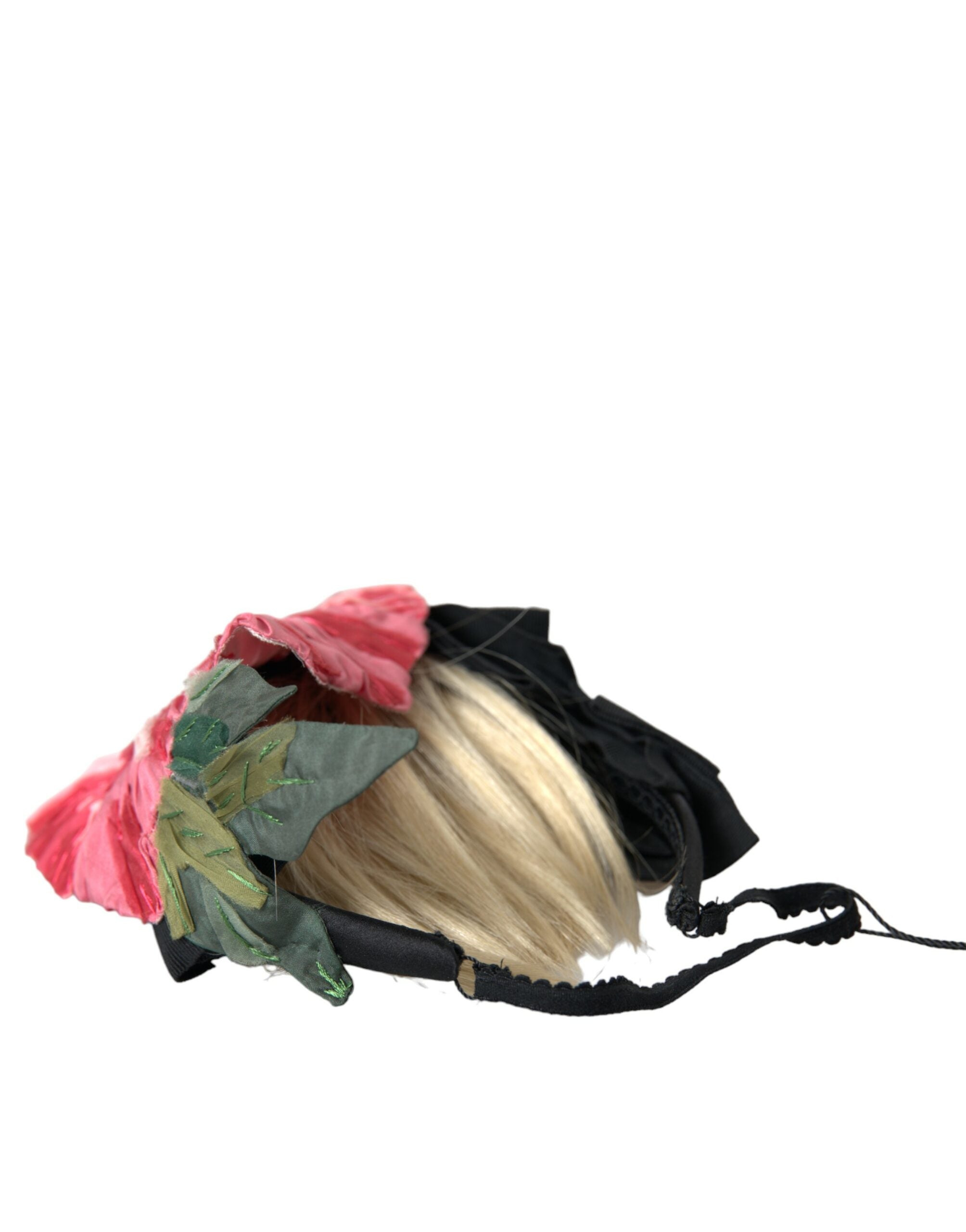 Dolce & Gabbana Black Viscose White Hair Hair Parrucchiera Headband Tiara