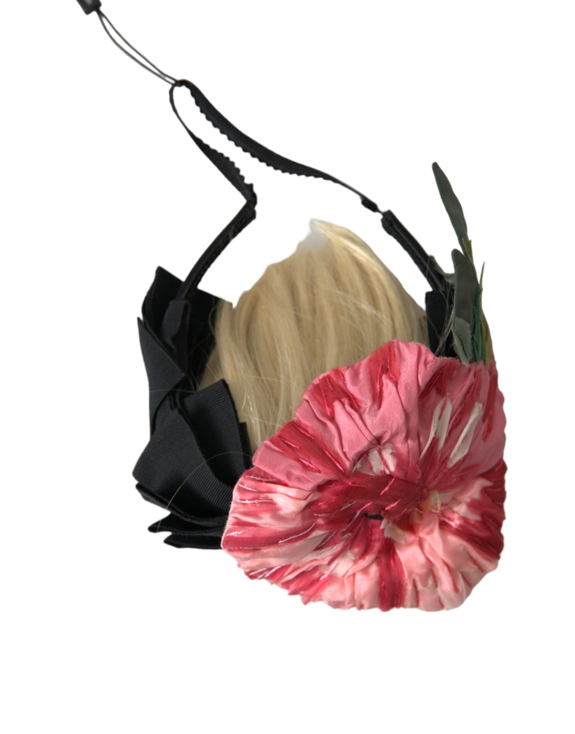 Dolce & Gabbana Viscosa Negra Cabello Blanco Parrucchiera Diadema Tiara-4
