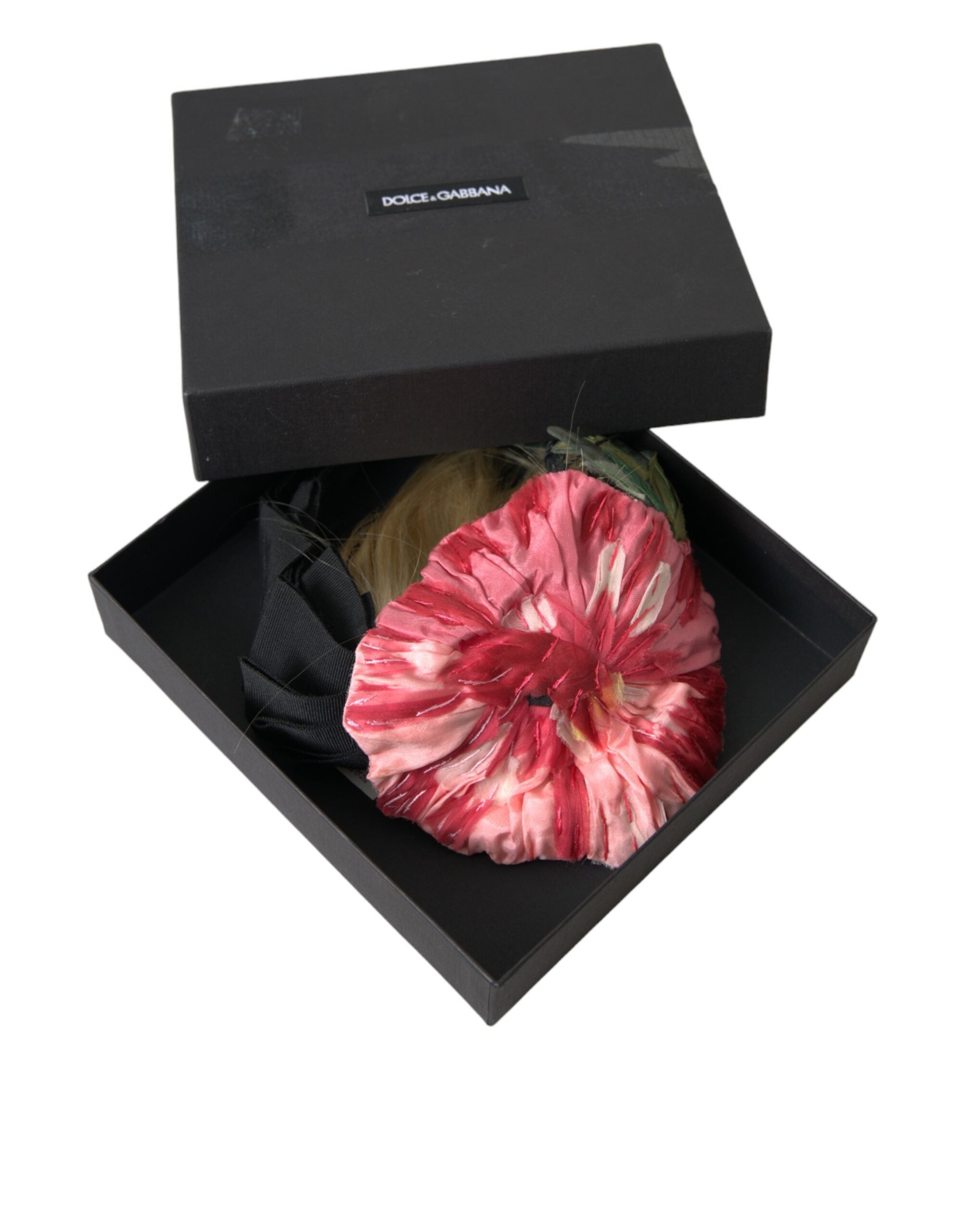 Dolce & Gabbana Viscosa Negra Cabello Blanco Parrucchiera Diadema Tiara-6