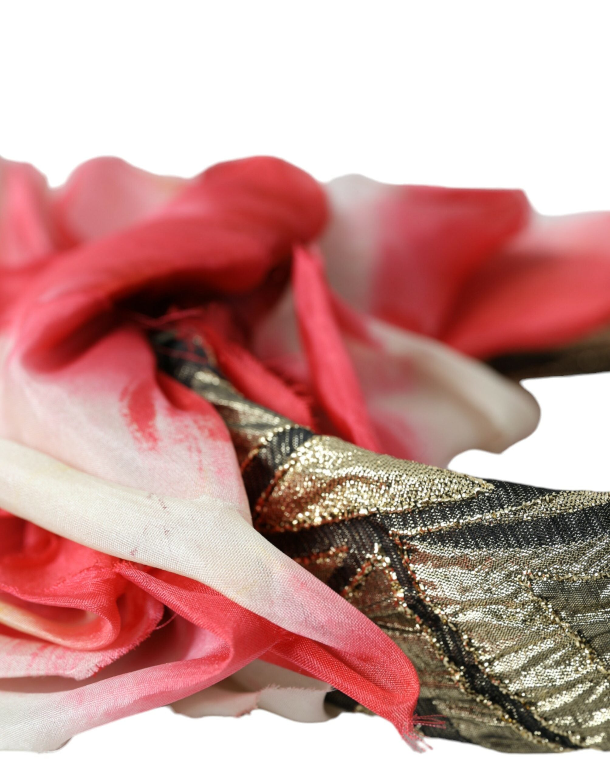 Dolce & Gabbana Multicolor Floral Applique Silk Women Headband Tiara-5