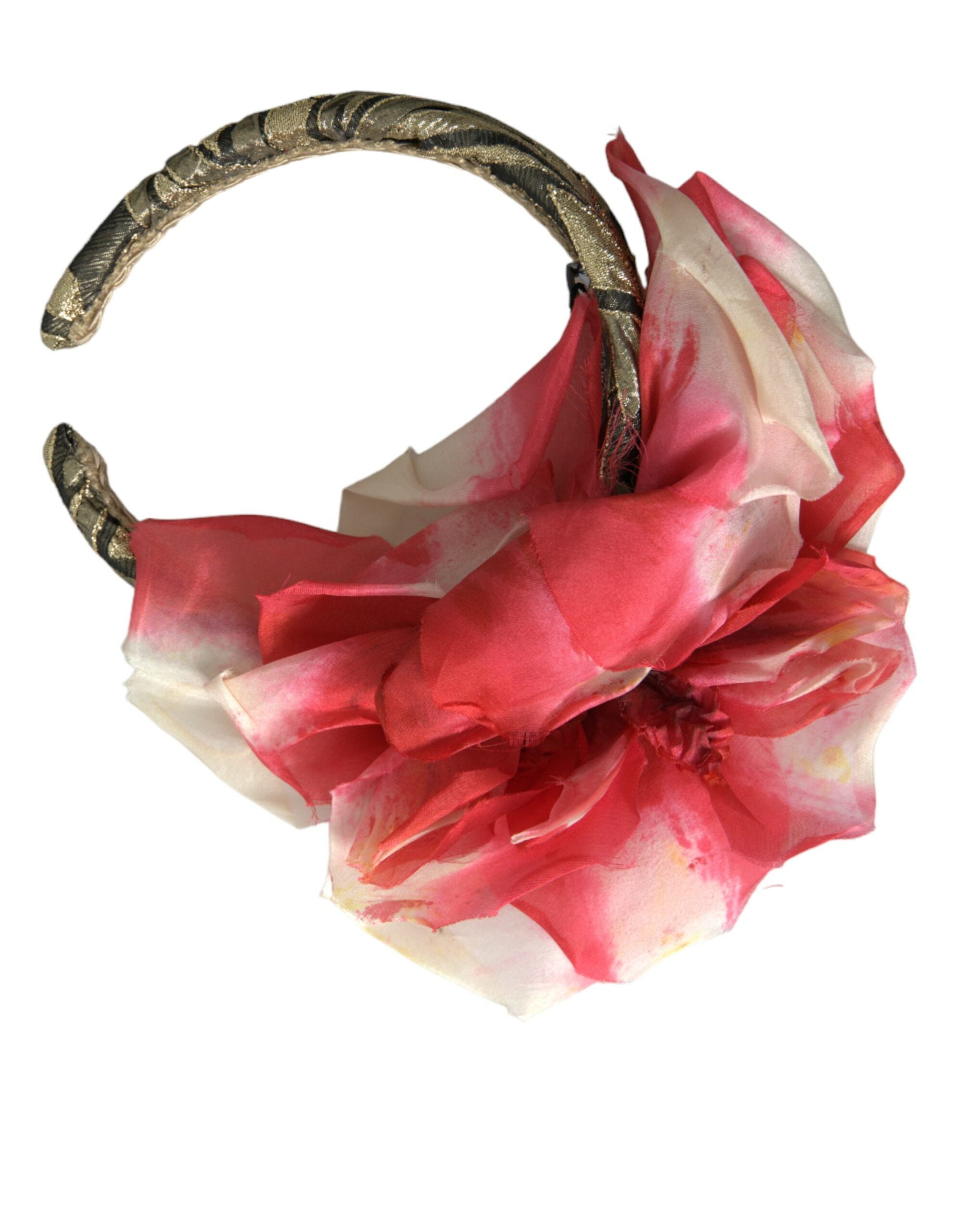 Dolce & Gabbana Multicolor Floral Applique Silk Women Headband Tiara-6