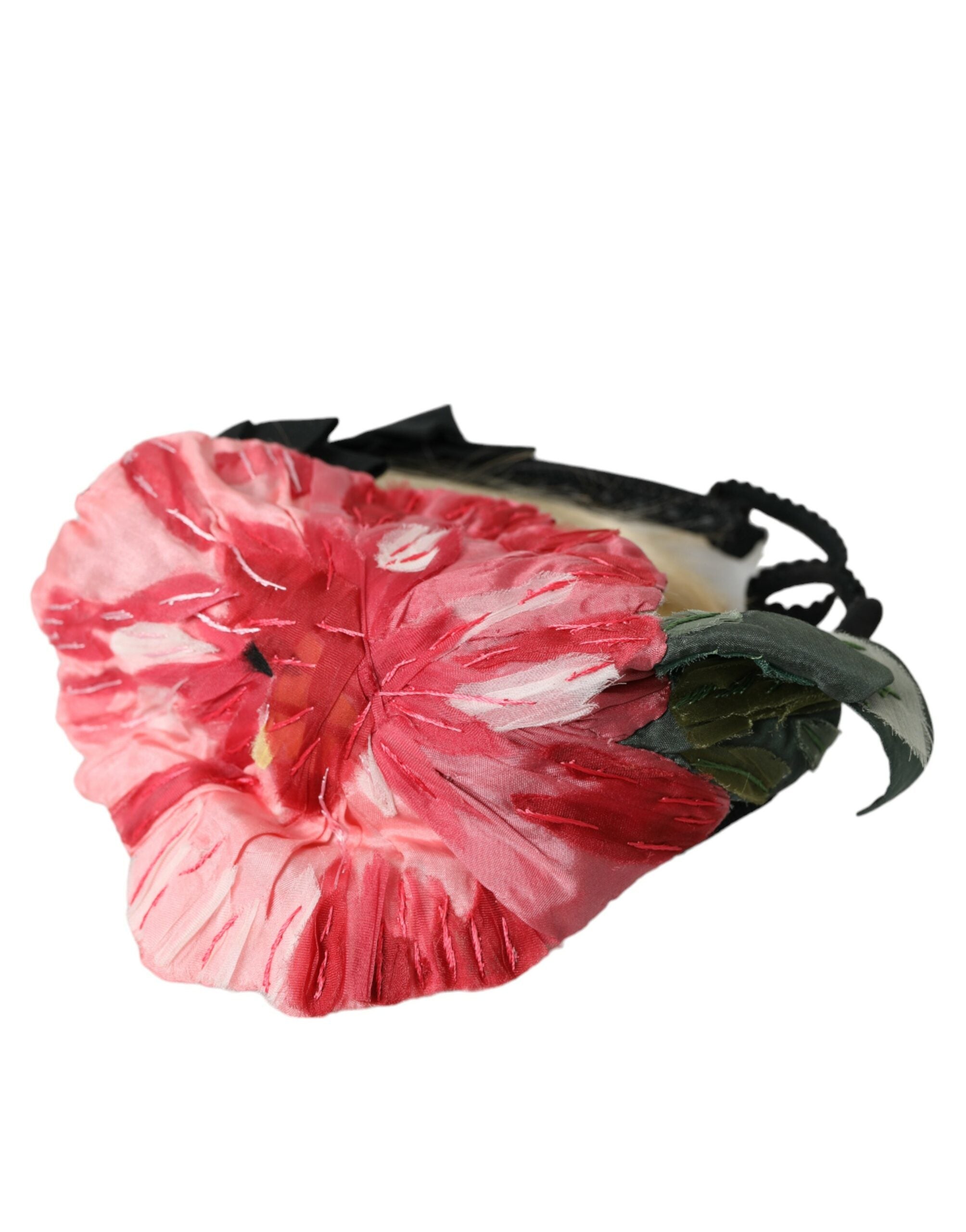 Dolce & Gabbana Black Viscose White Hair Hair Parrucchiera Headband Tiara-3