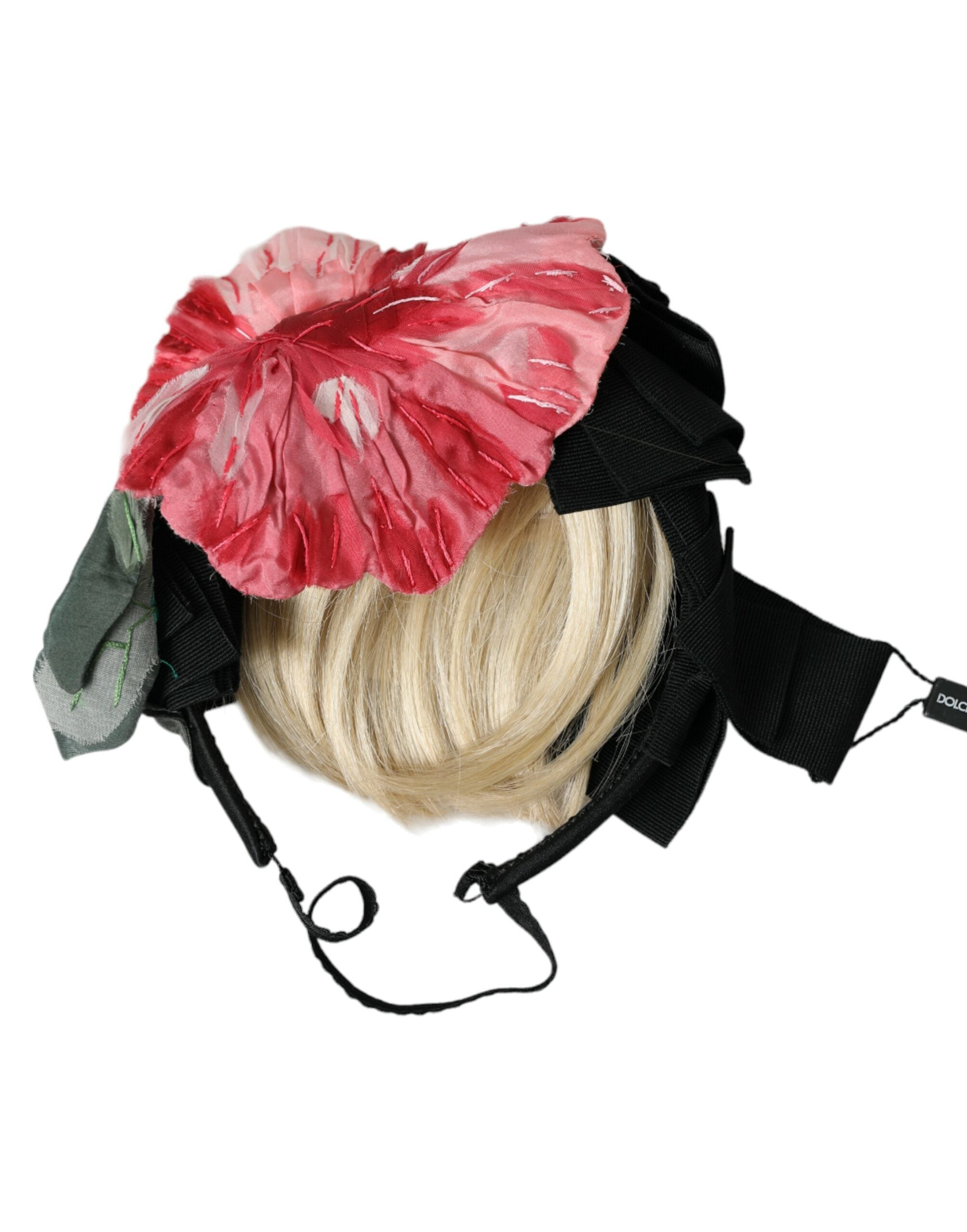 Dolce & Gabbana Black Viscose White Hair Hair Parrucchiera Headband Tiara