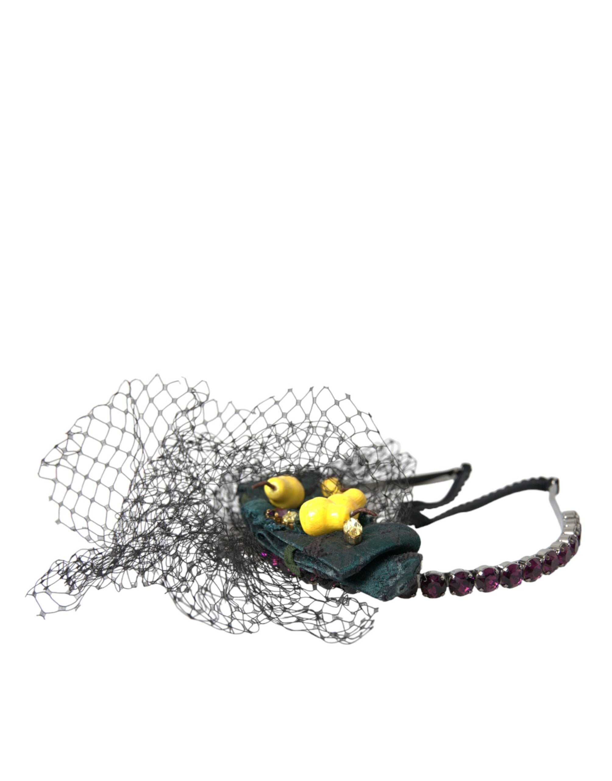 Tiara de red con cristales morados de Sicilia y limones negros de Dolce & Gabbana-2