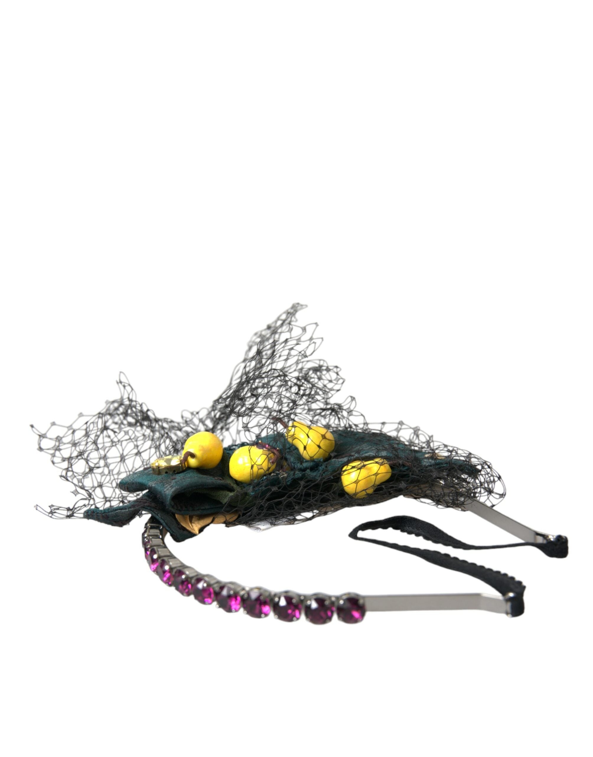 Tiara de red con cristales morados de Sicilia y limones negros de Dolce & Gabbana-3