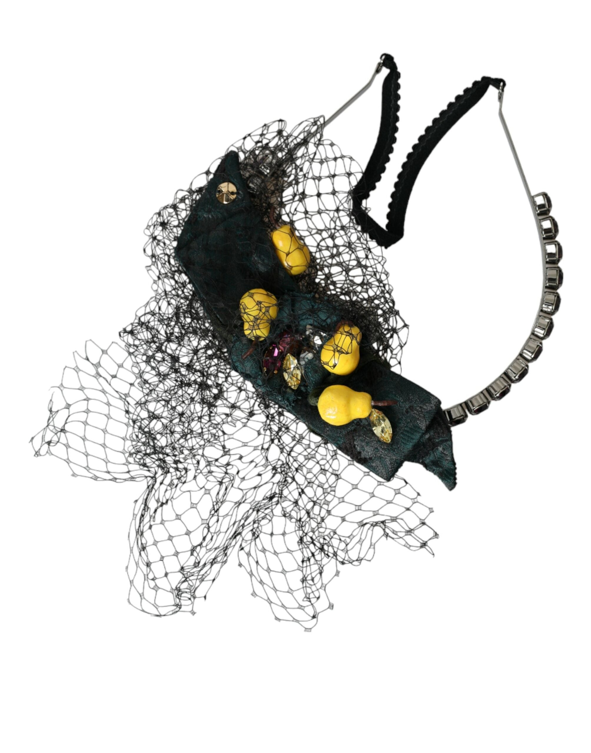Tiara de red con cristales morados de Sicilia y limones negros de Dolce & Gabbana-4