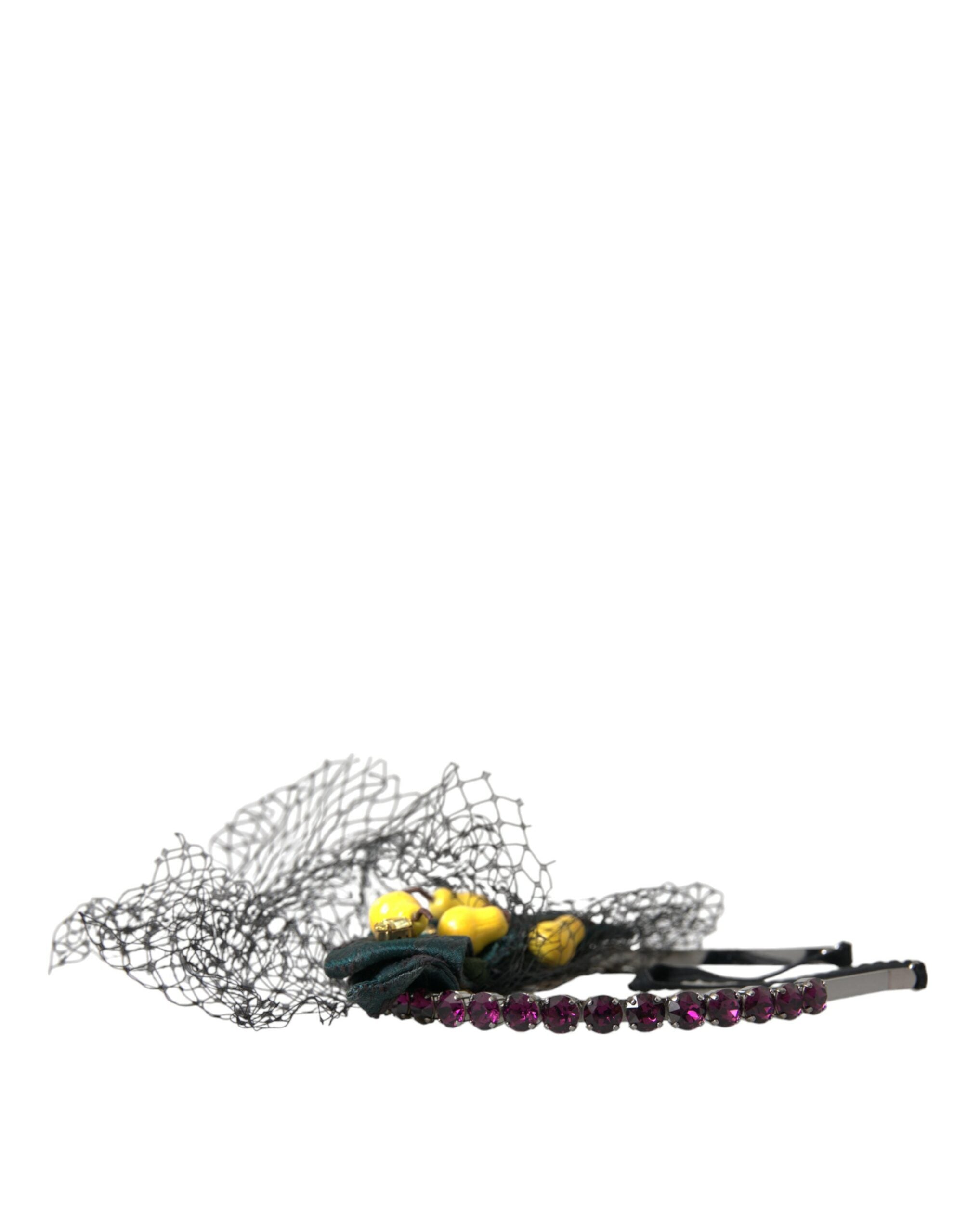 Tiara de red con cristales morados de Sicilia y limones negros de Dolce & Gabbana-5