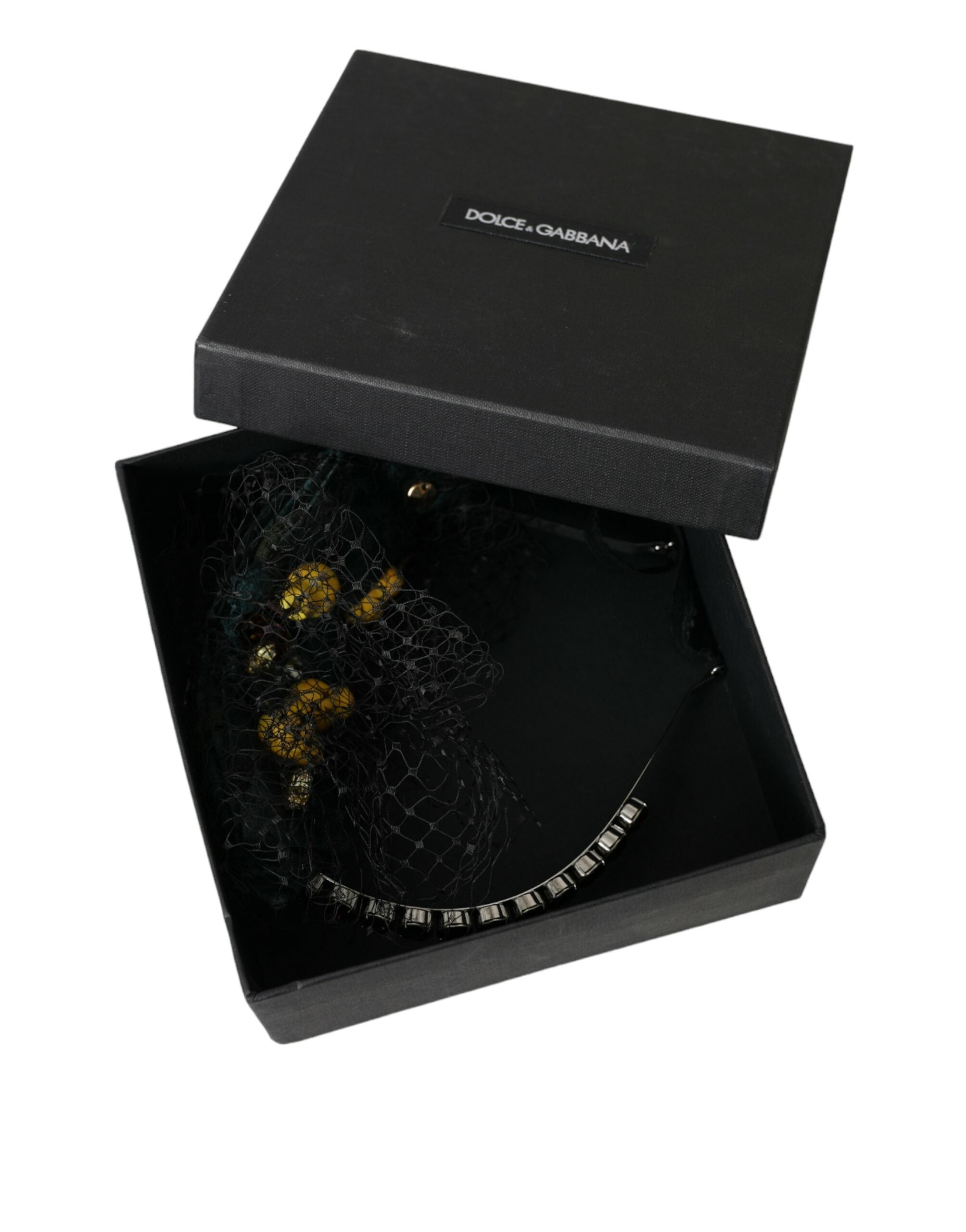 Tiara de red con cristales morados de Sicilia y limones negros de Dolce & Gabbana-7