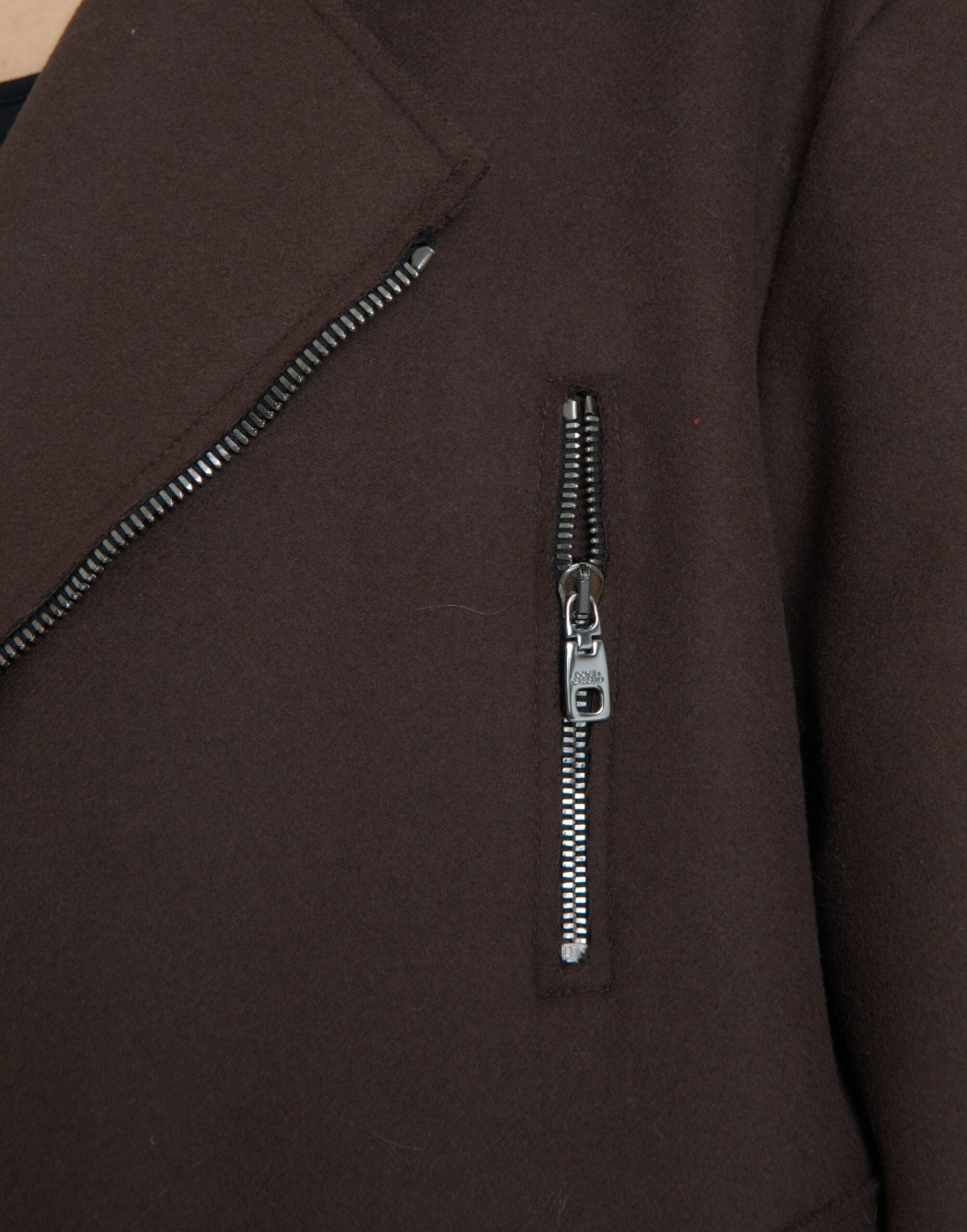 Dolce & Gabbana Brown Coat Short Biker Wool Jacket-6