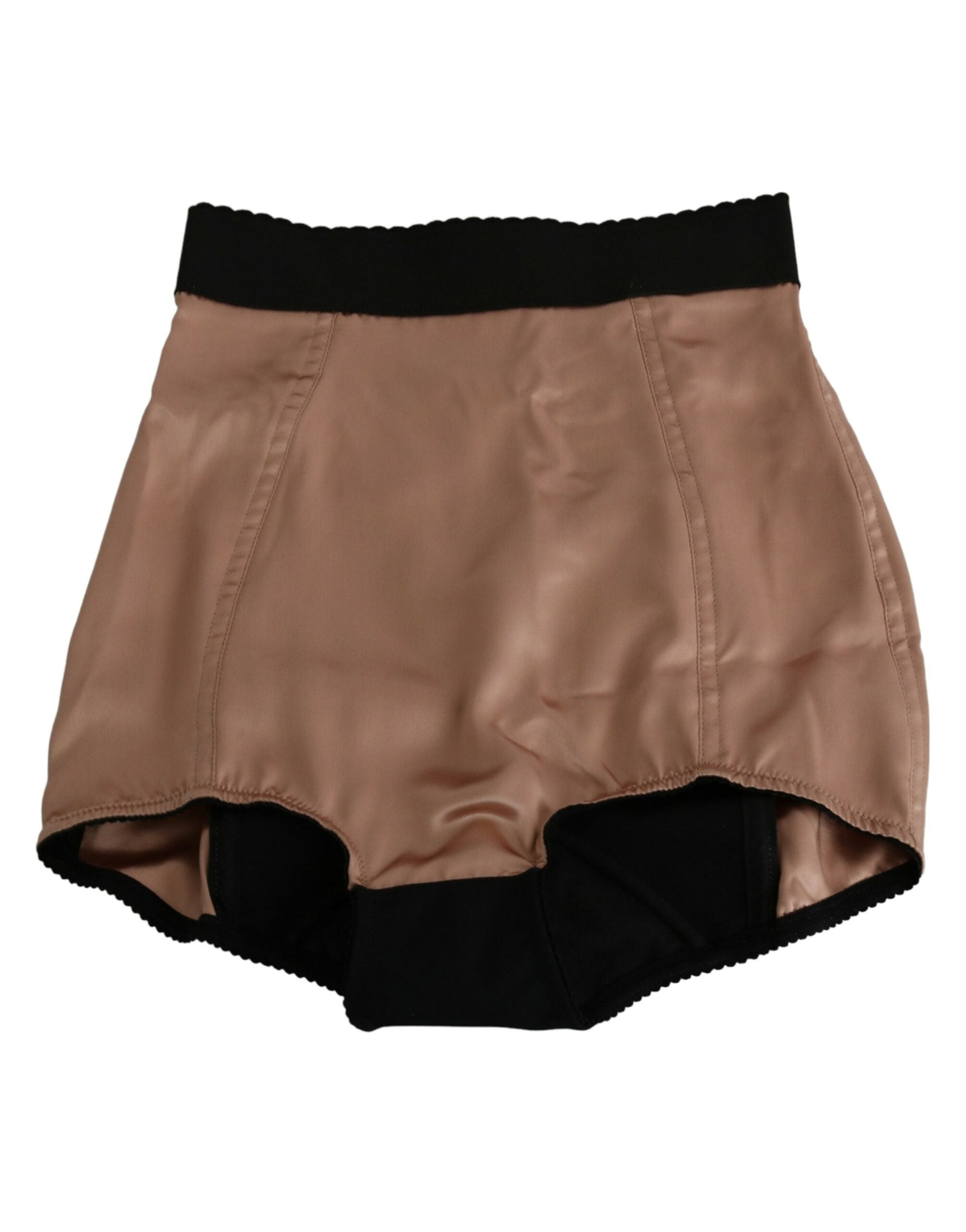 Dolce & Gabbana Beige Silk High Waist Mini Hot Pants Shorts-5