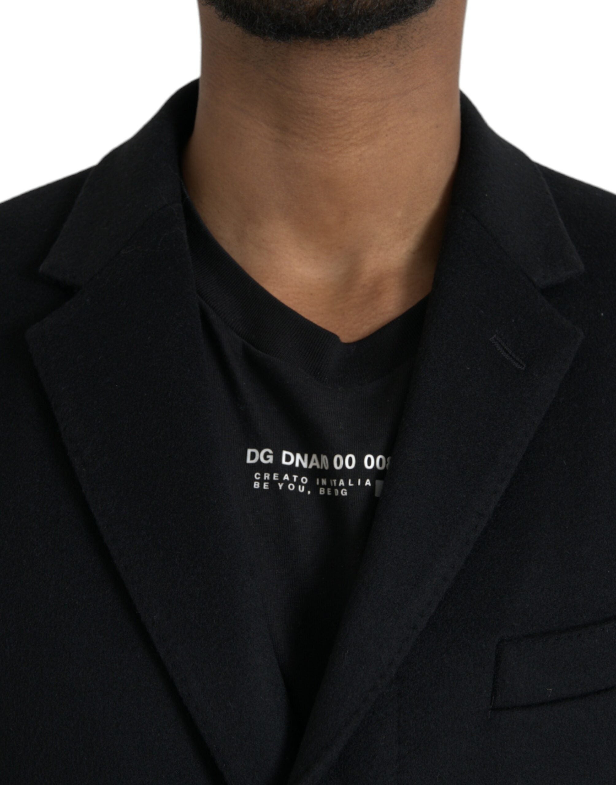 Dolce & Gabbana Black Single-Breasted Trench Coat Jacket-4