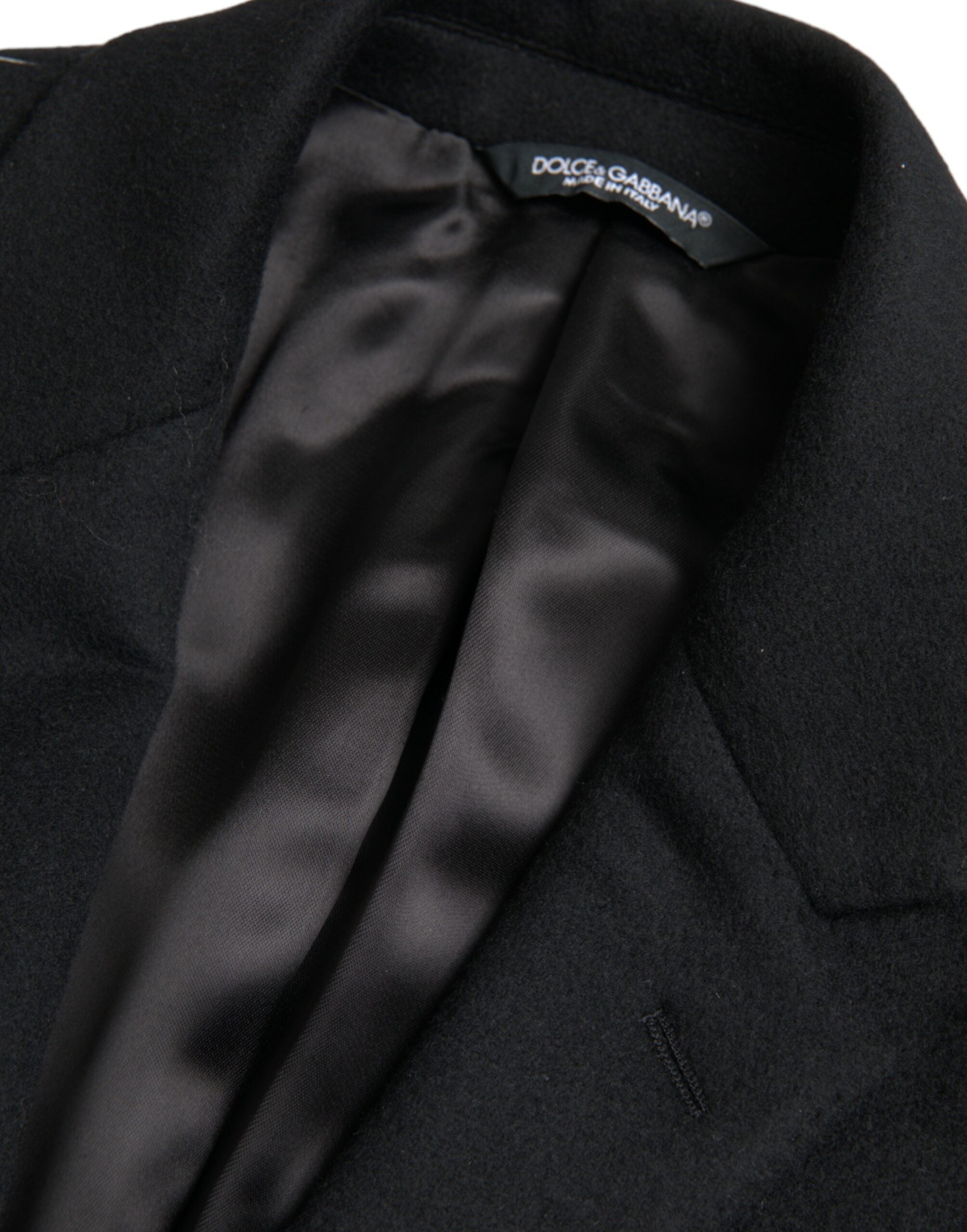 Dolce & Gabbana Black Single-Breasted Trench Coat Jacket-7