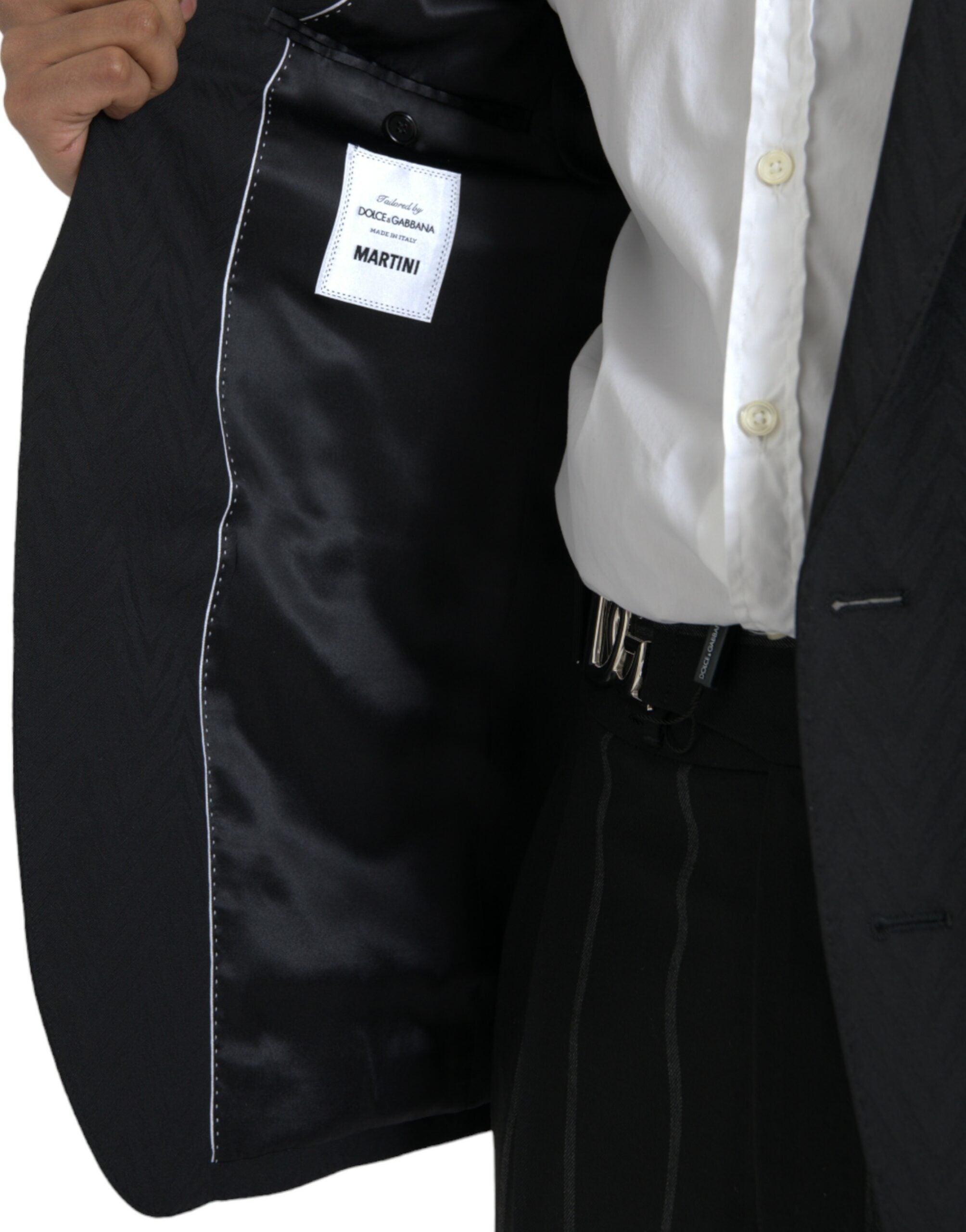 Dolce & Gabbana Black MARTINI Slim Fit Jacket Coat Blazer-8
