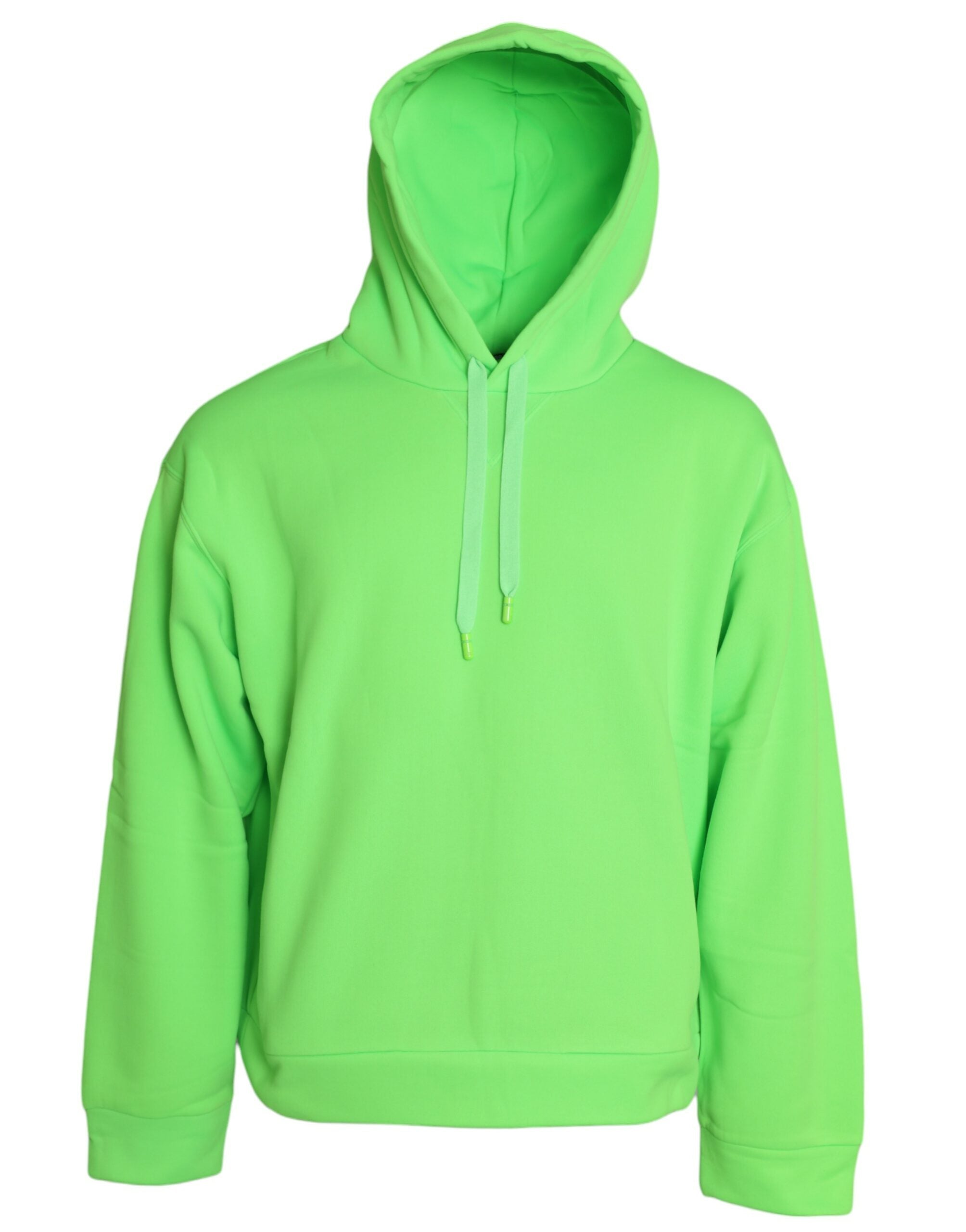 Dolce & Gabbana Neongrünes Kapuzentop Pullover Sweater-1