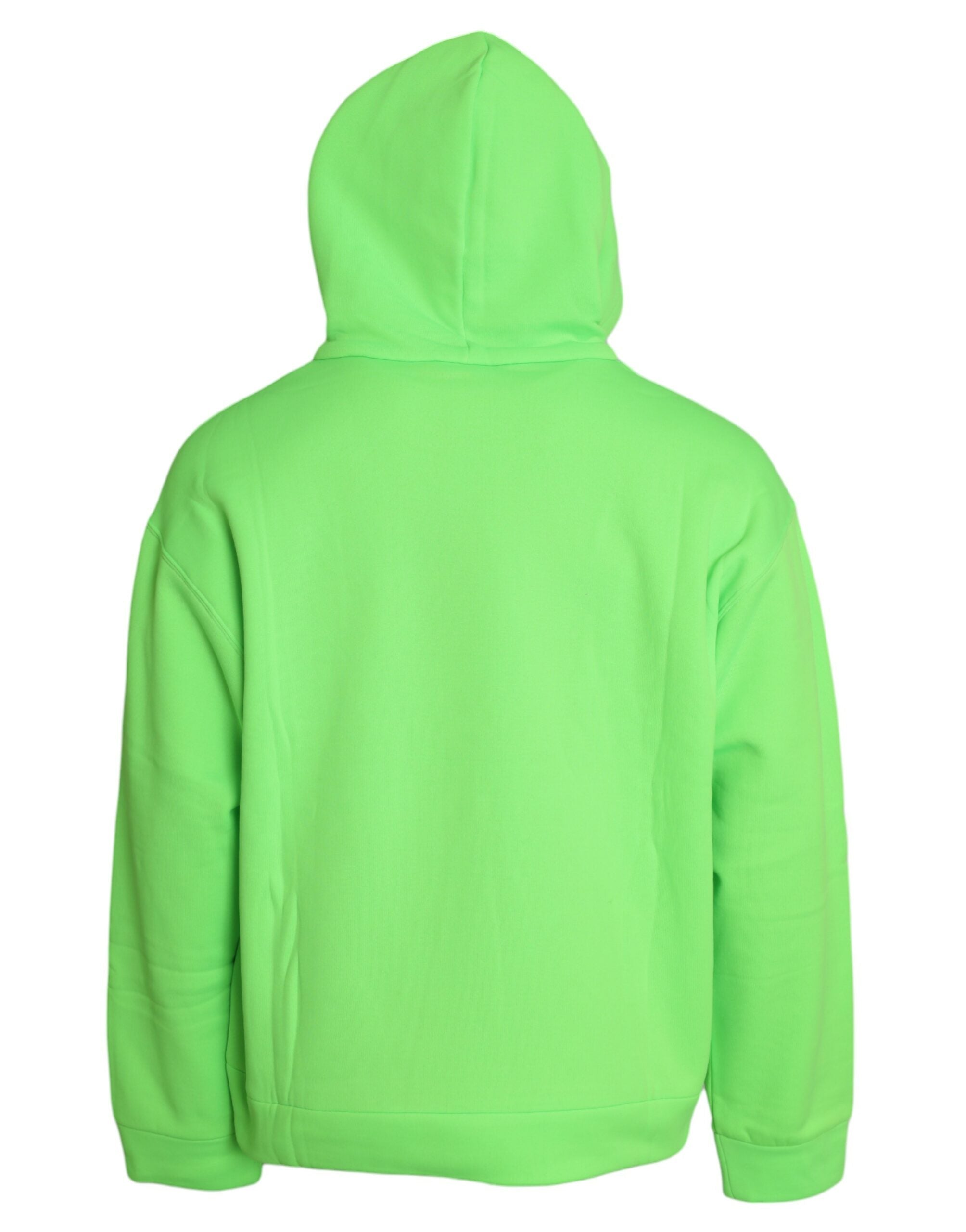 Dolce & Gabbana Neongrünes Kapuzentop Pullover Sweater-2