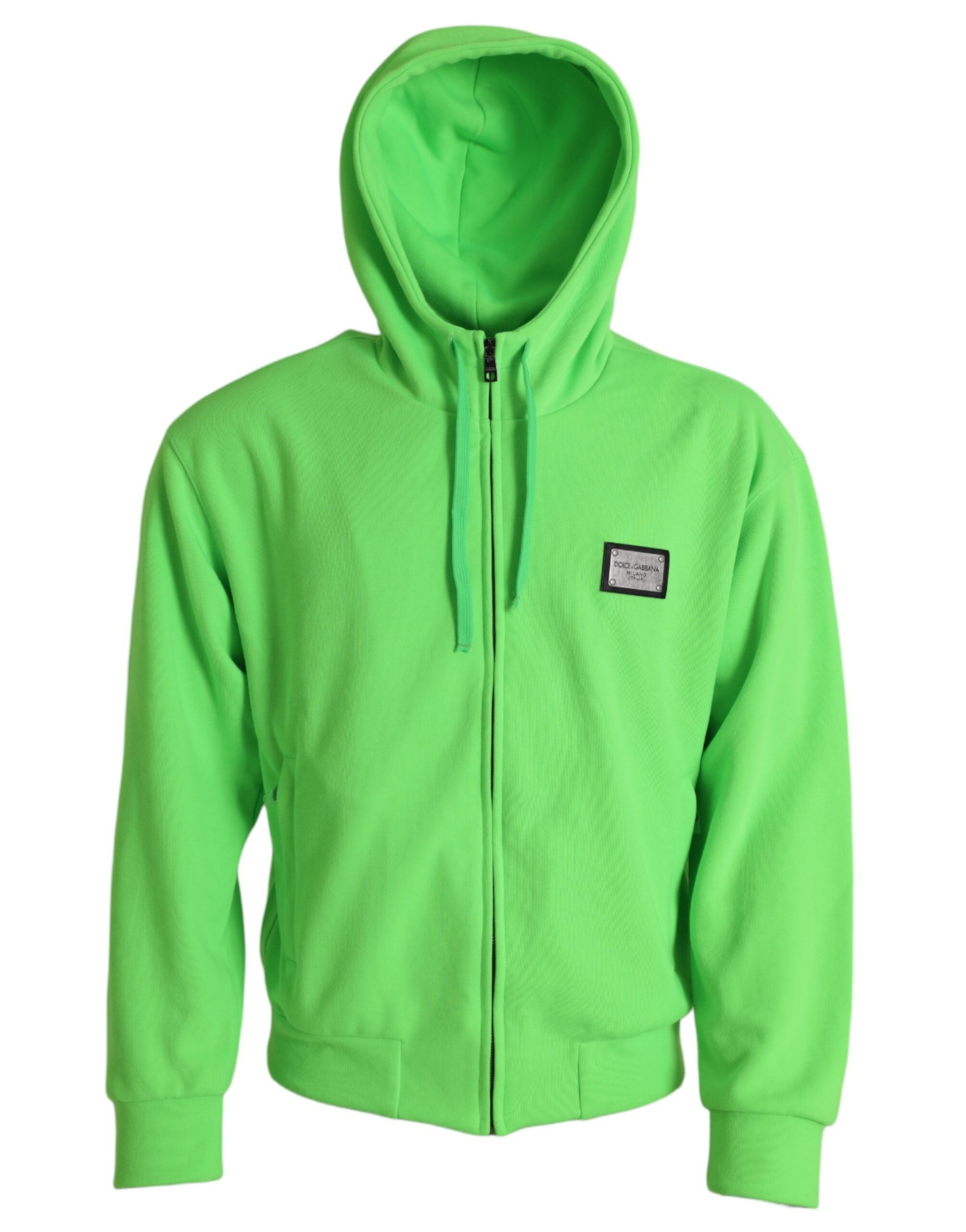 Dolce & Gabbana neon green full-zip hoodie-1