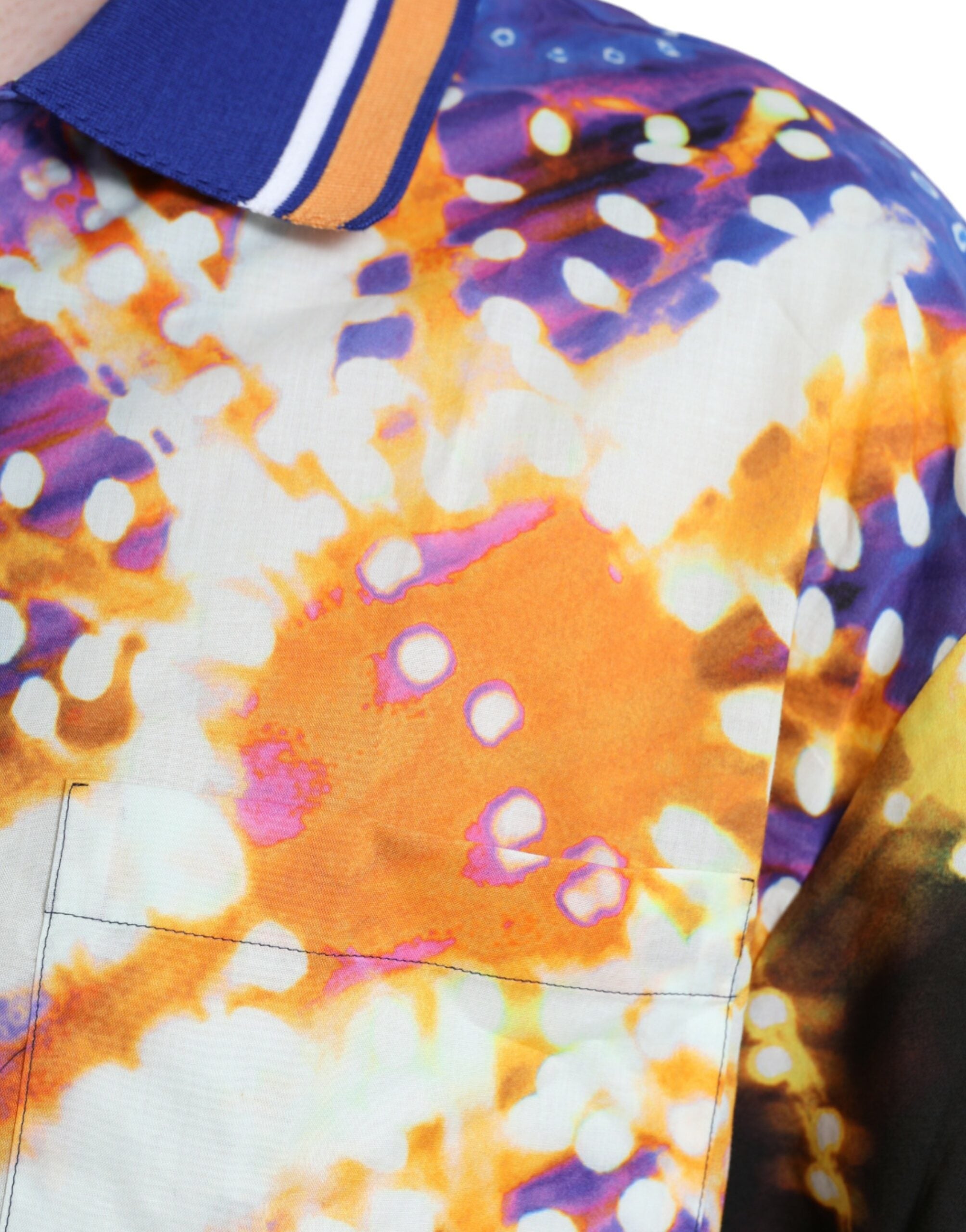 Dolce & Gabbana Multicolor Luminarie Print Cotton Casual Shirt-5