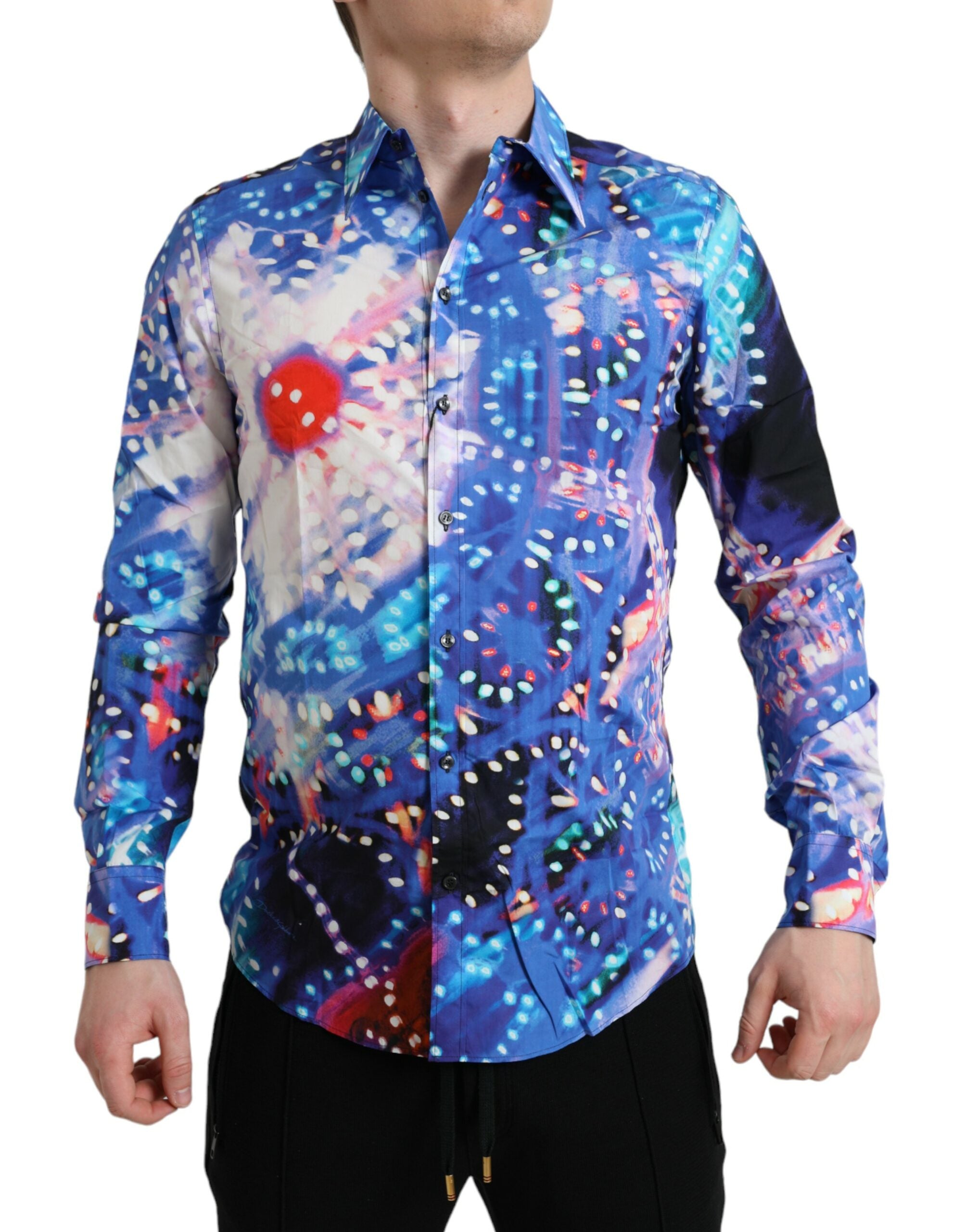 Dolce & Gabbana Multicolor Luminarie Slim MARTINI Shirt-1