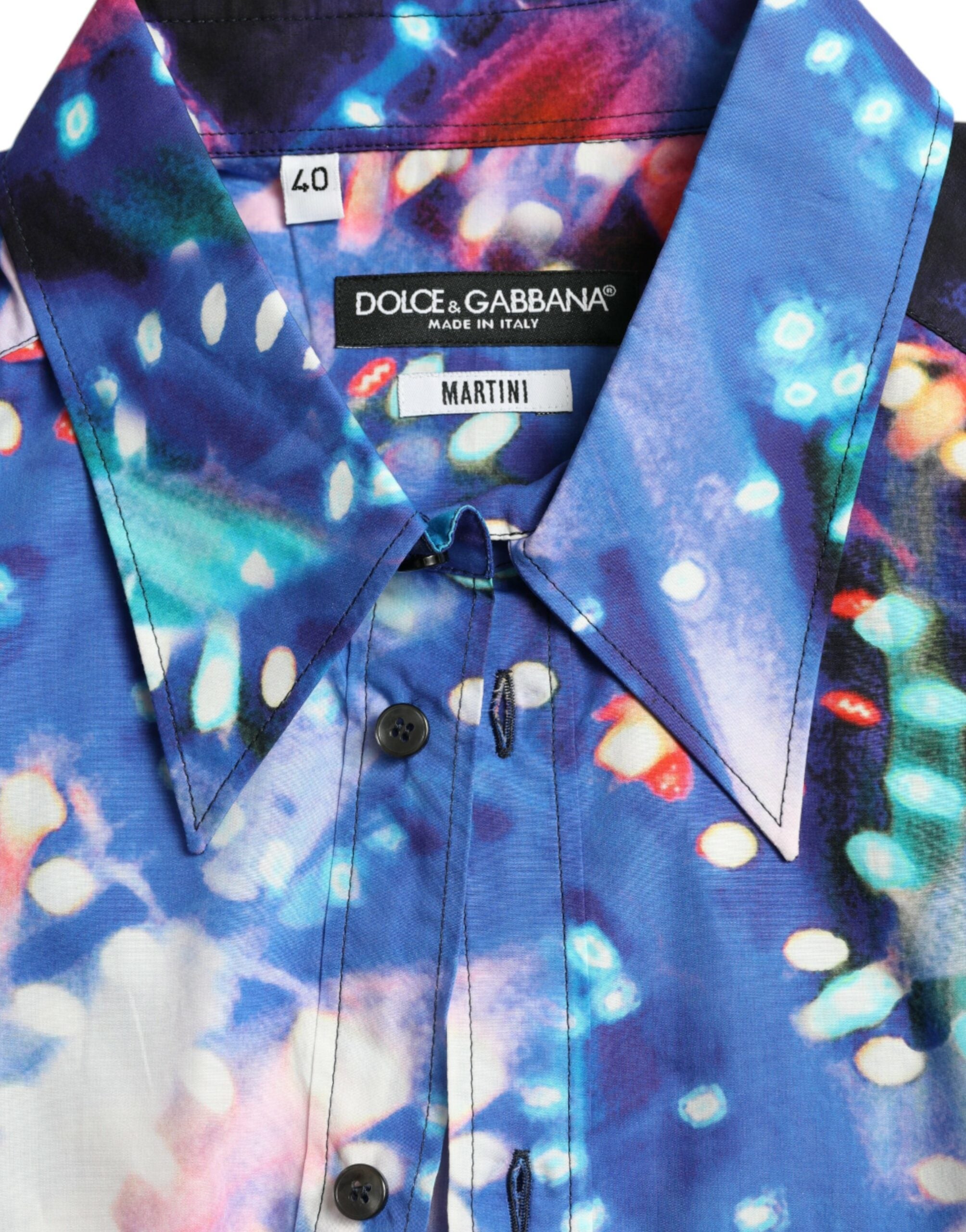 Dolce & Gabbana Multicolor Luminarie Slim MARTINI Shirt-6
