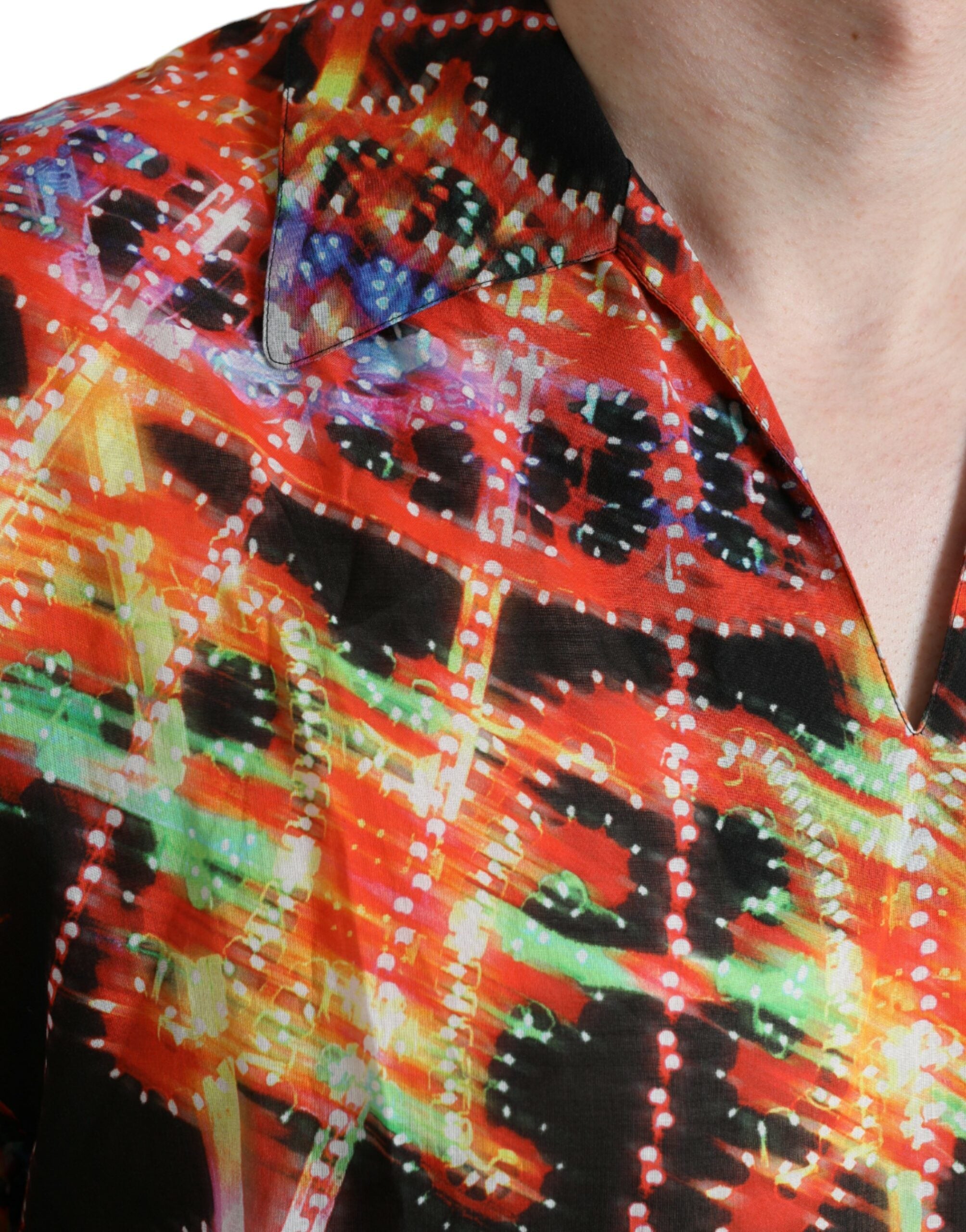 Camiseta de algodón multicolor Dolce & Gabbana con estampado Luminarie-5