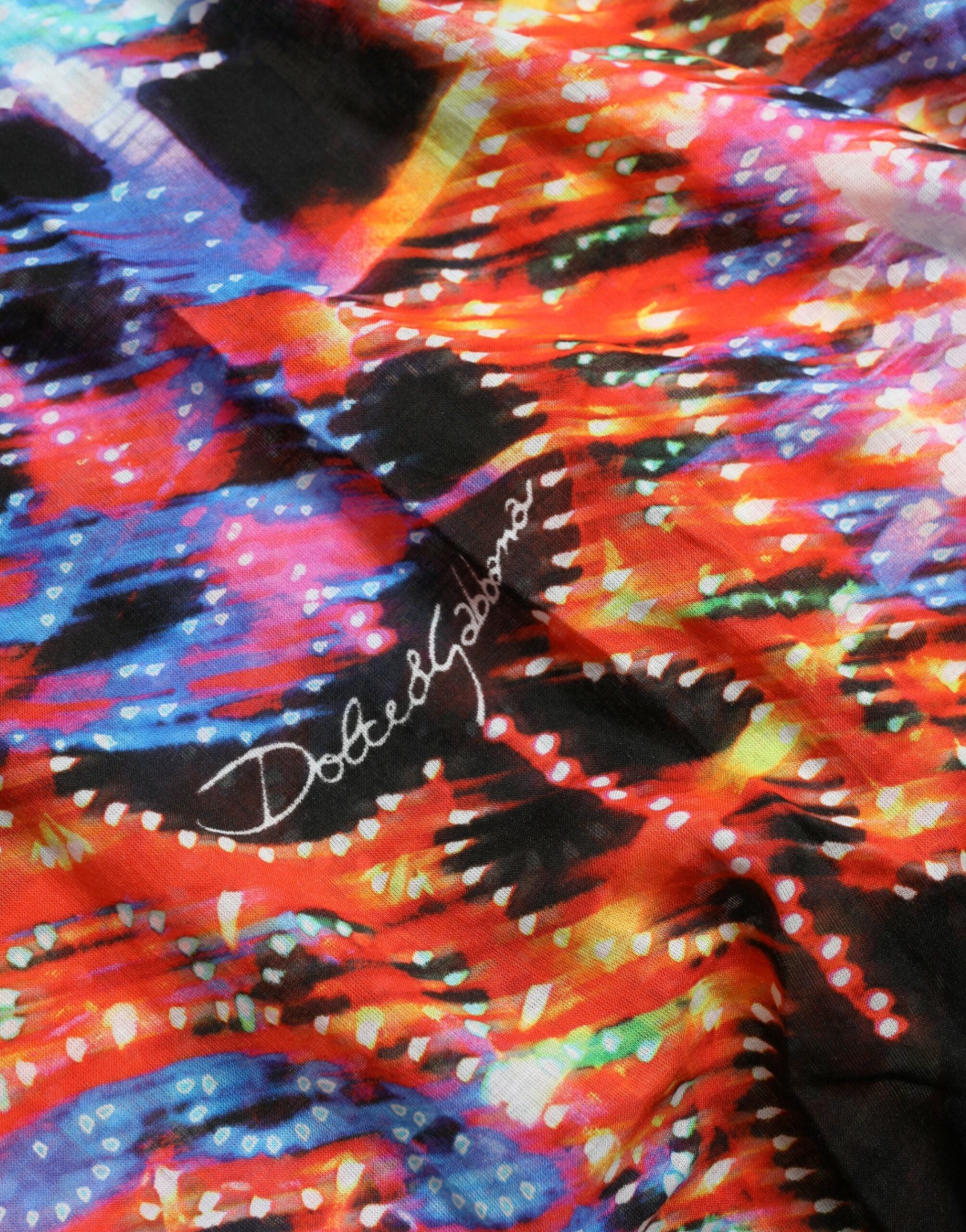 Camiseta de algodón multicolor Dolce & Gabbana con estampado Luminarie-6