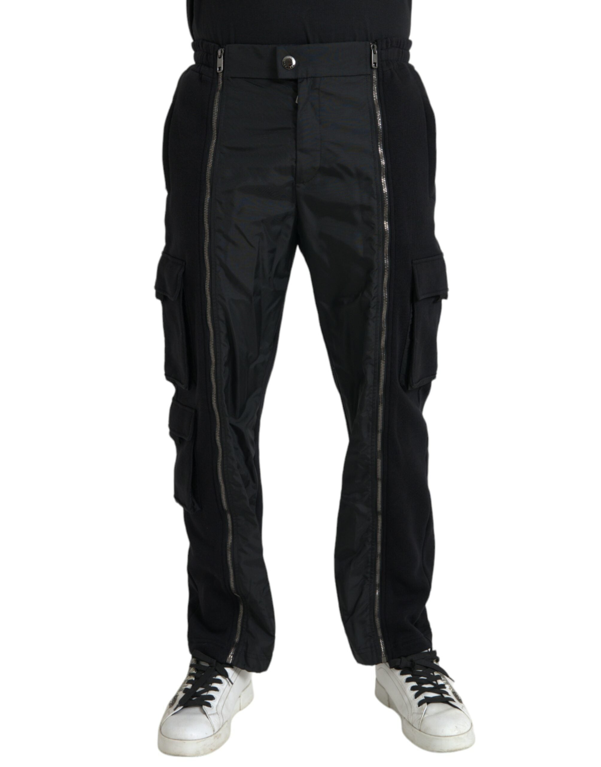 Dolce & Gabbana Black Skinny Trousers in Cotton Blend-1