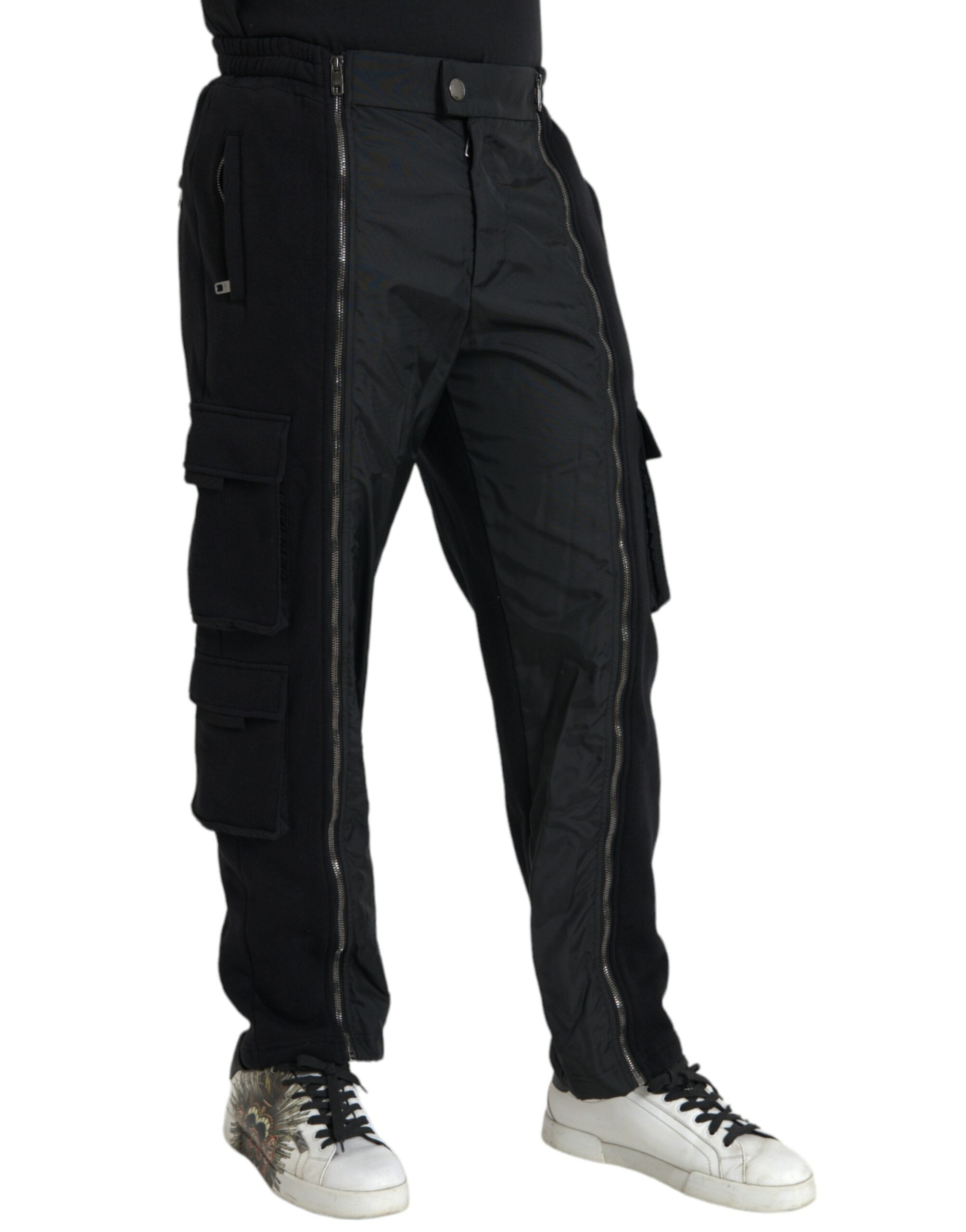 Dolce & Gabbana Black Skinny Trousers in Cotton Blend-2