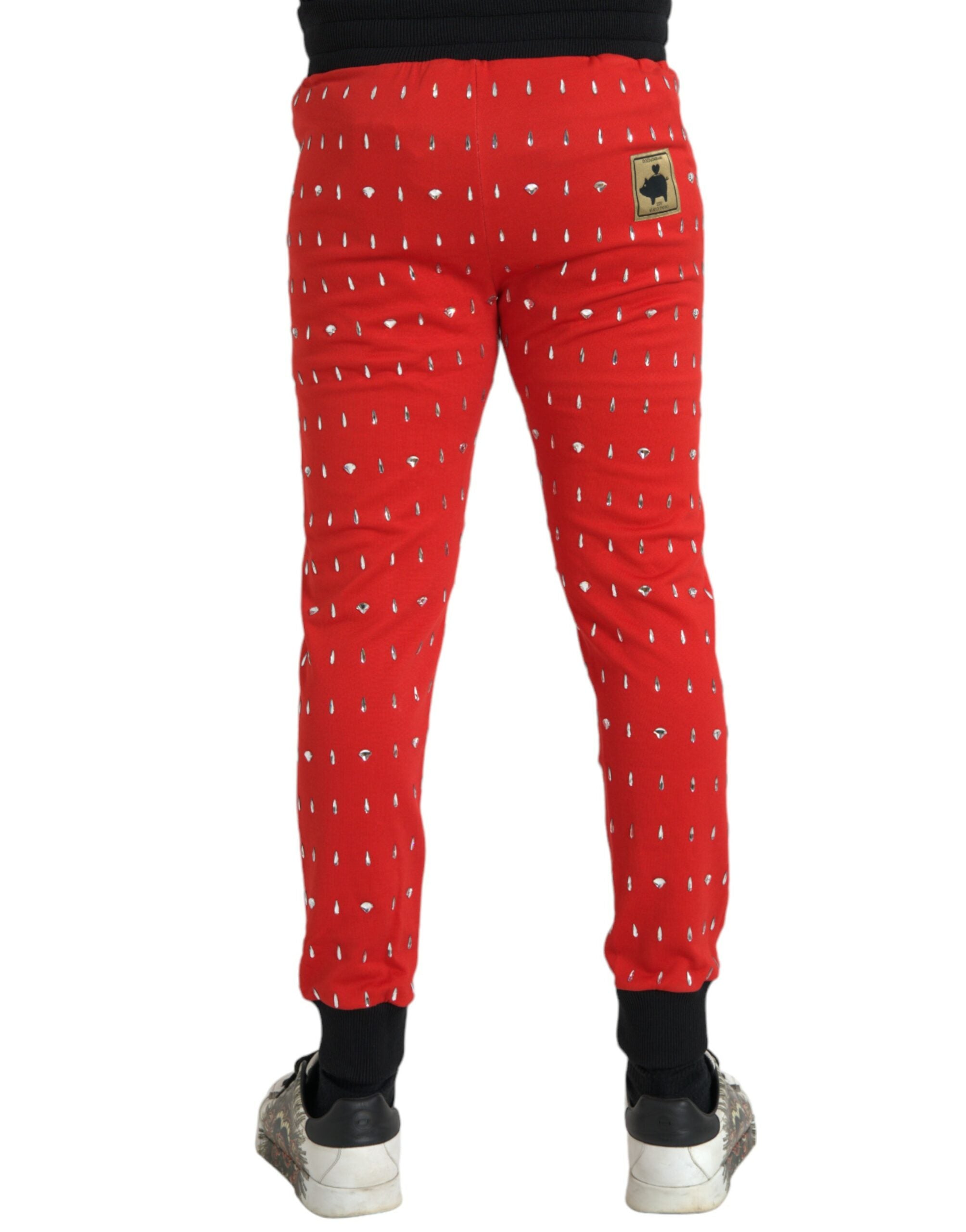 Dolce & Gabbana Red Year of the Pig Jogger Sweatpants Trousers-3
