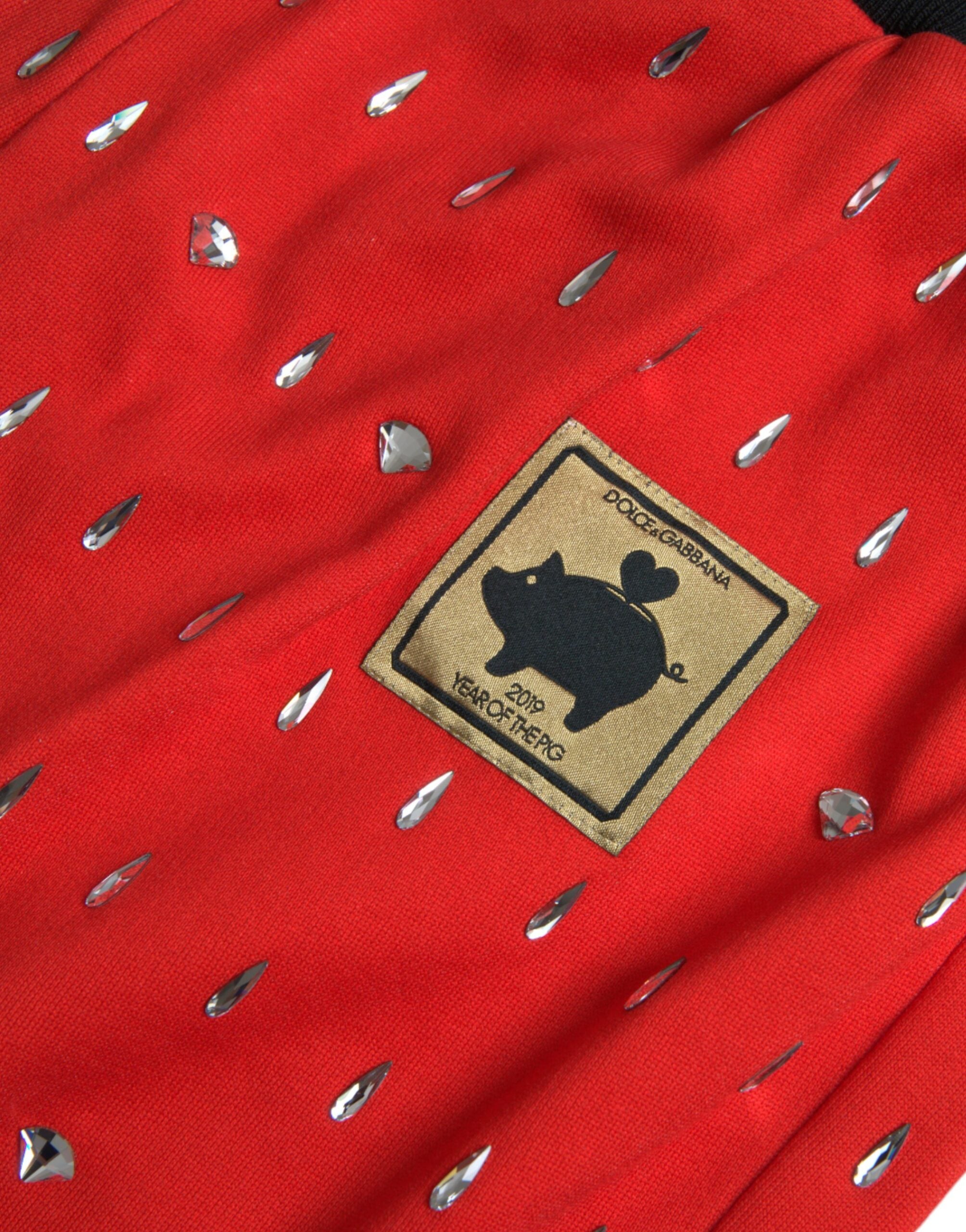Dolce & Gabbana Red Year of the Pig Jogger Sweatpants Trousers-5