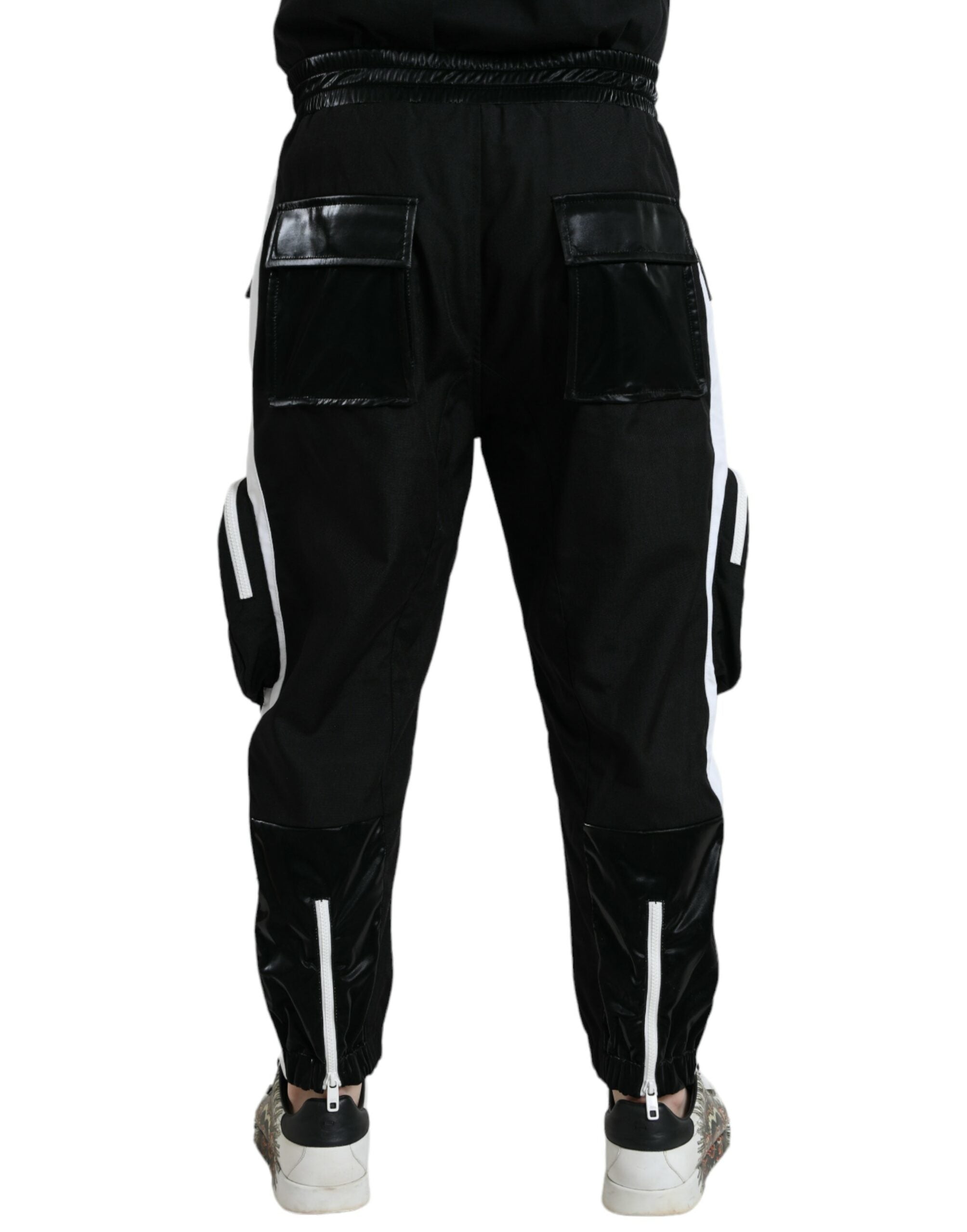 Dolce & Gabbana Black Nylon Cargo Joggers Men's Sweatpants Trousers-2