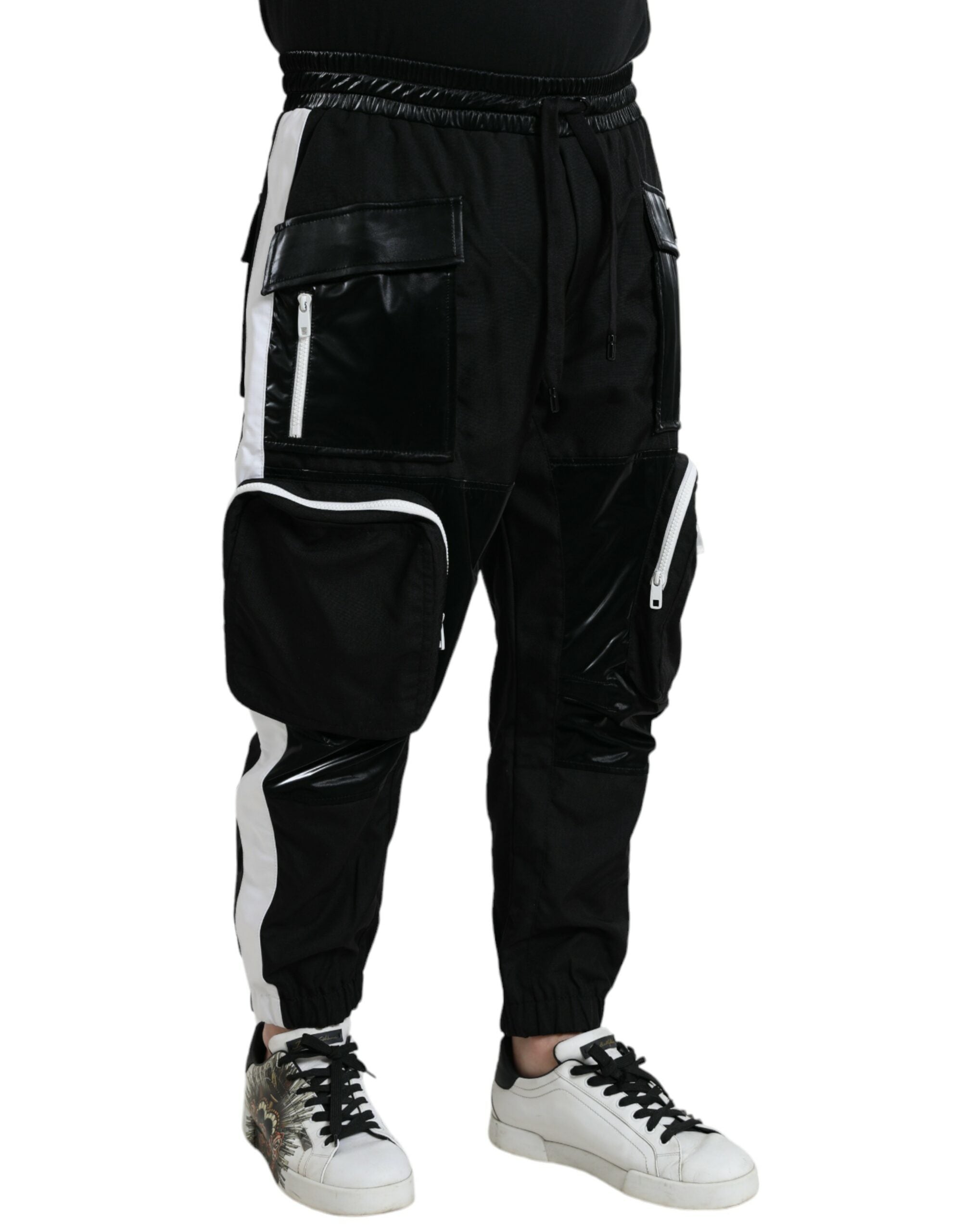 Dolce & Gabbana Black Nylon Cargo Joggers Men's Sweatpants Trousers-3