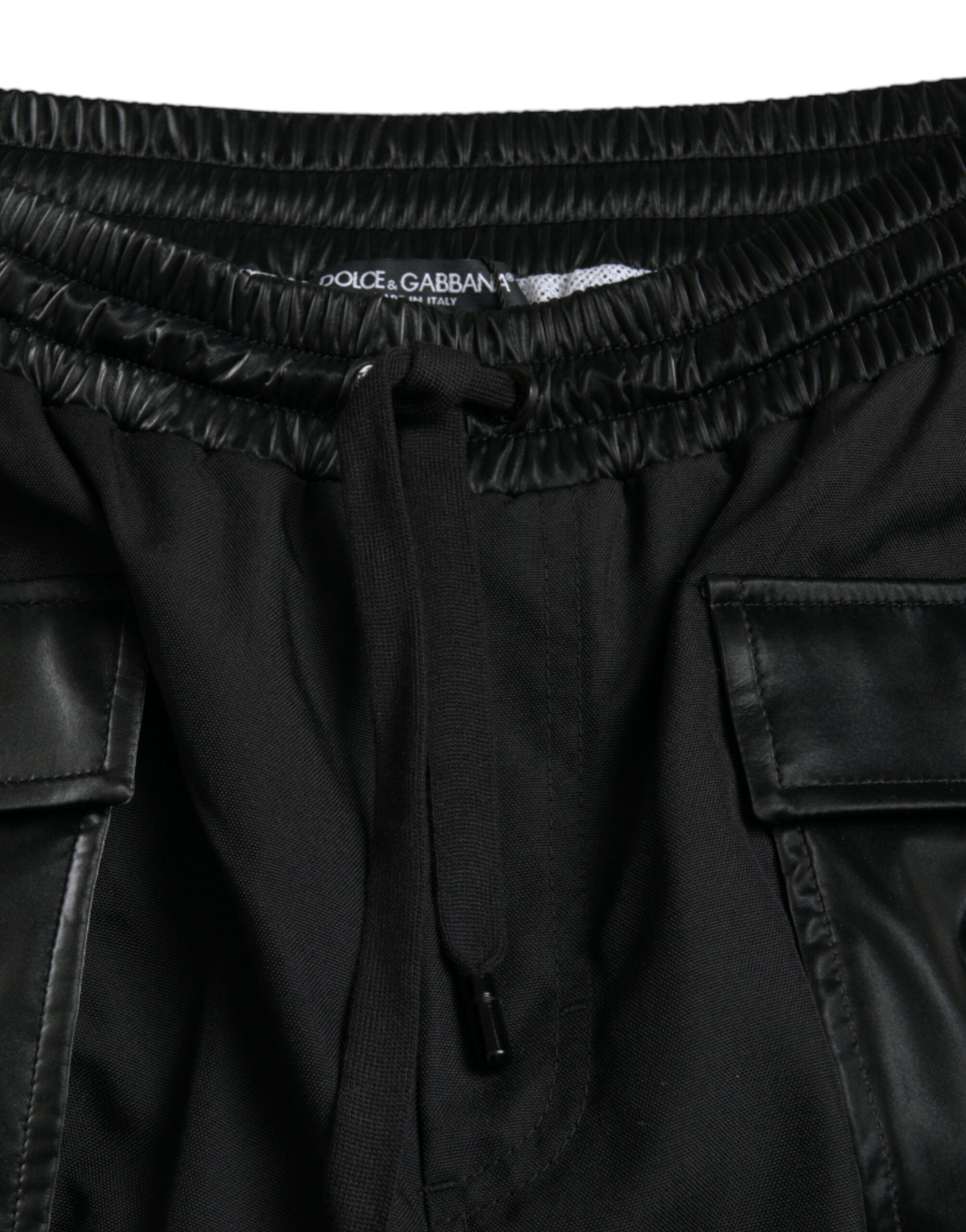 Dolce & Gabbana Black Nylon Cargo Joggers Men's Sweatpants Trousers-6