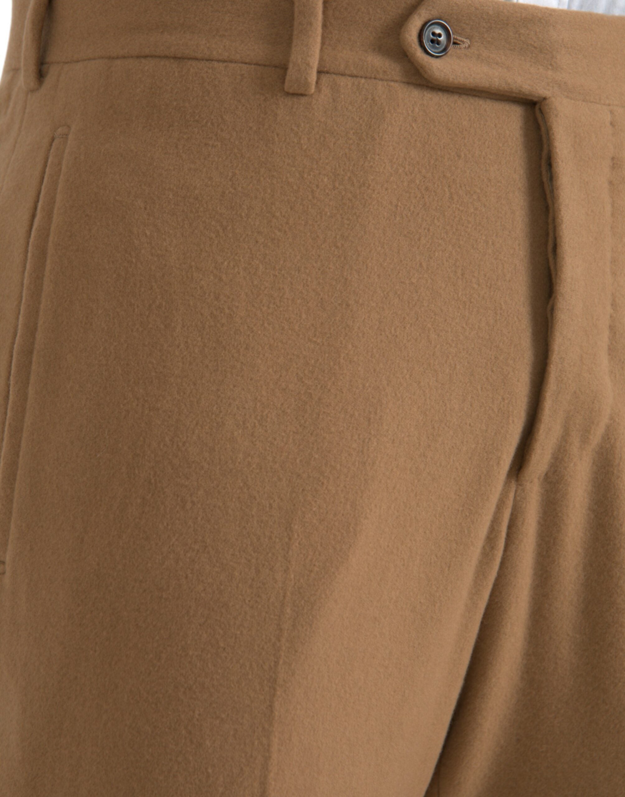 Prada Beige Cashmere Men's Straight Fit Dress Trousers-4