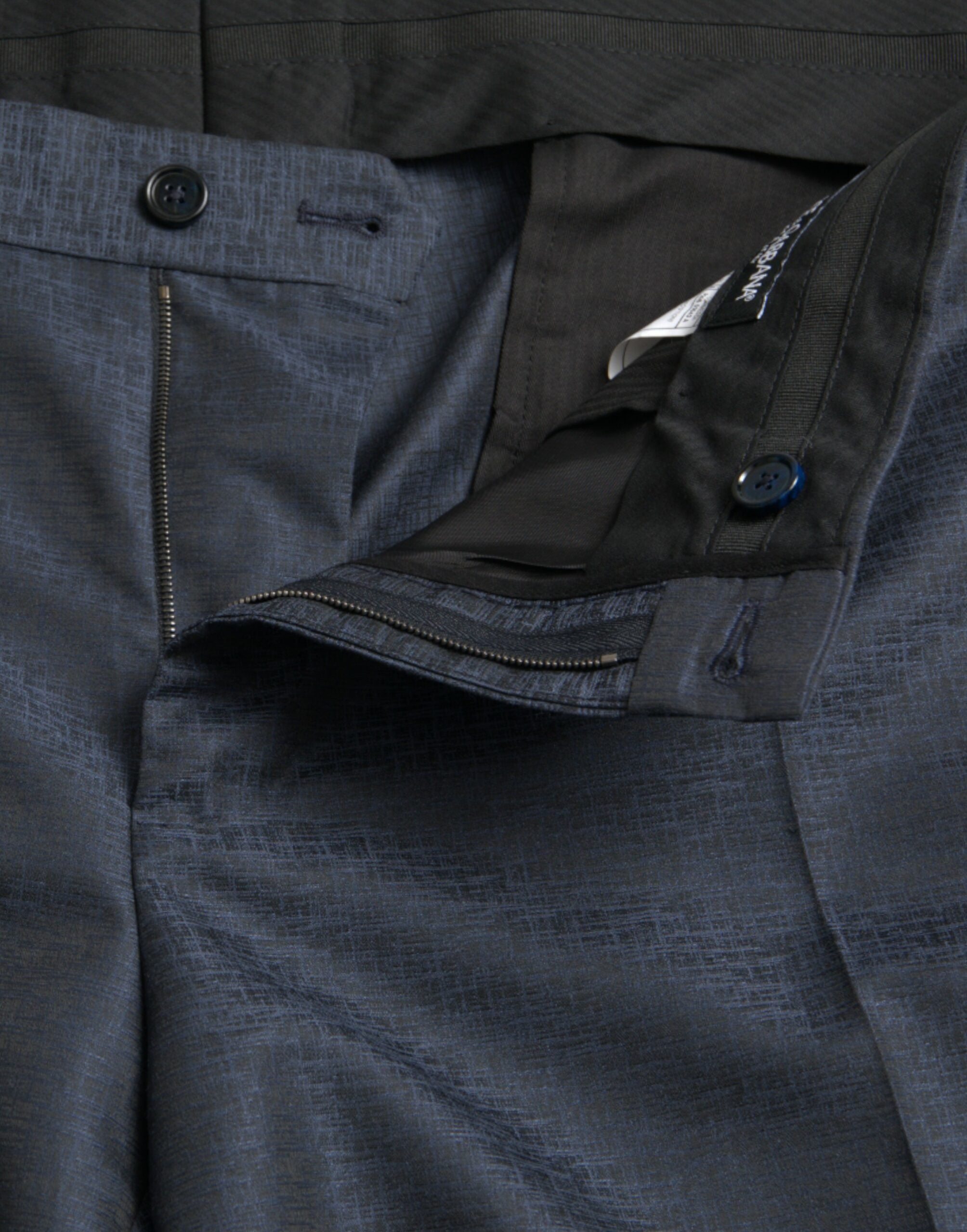 Dolce & Gabbana Blue Wool Men's Skinny Dress Trousers-5