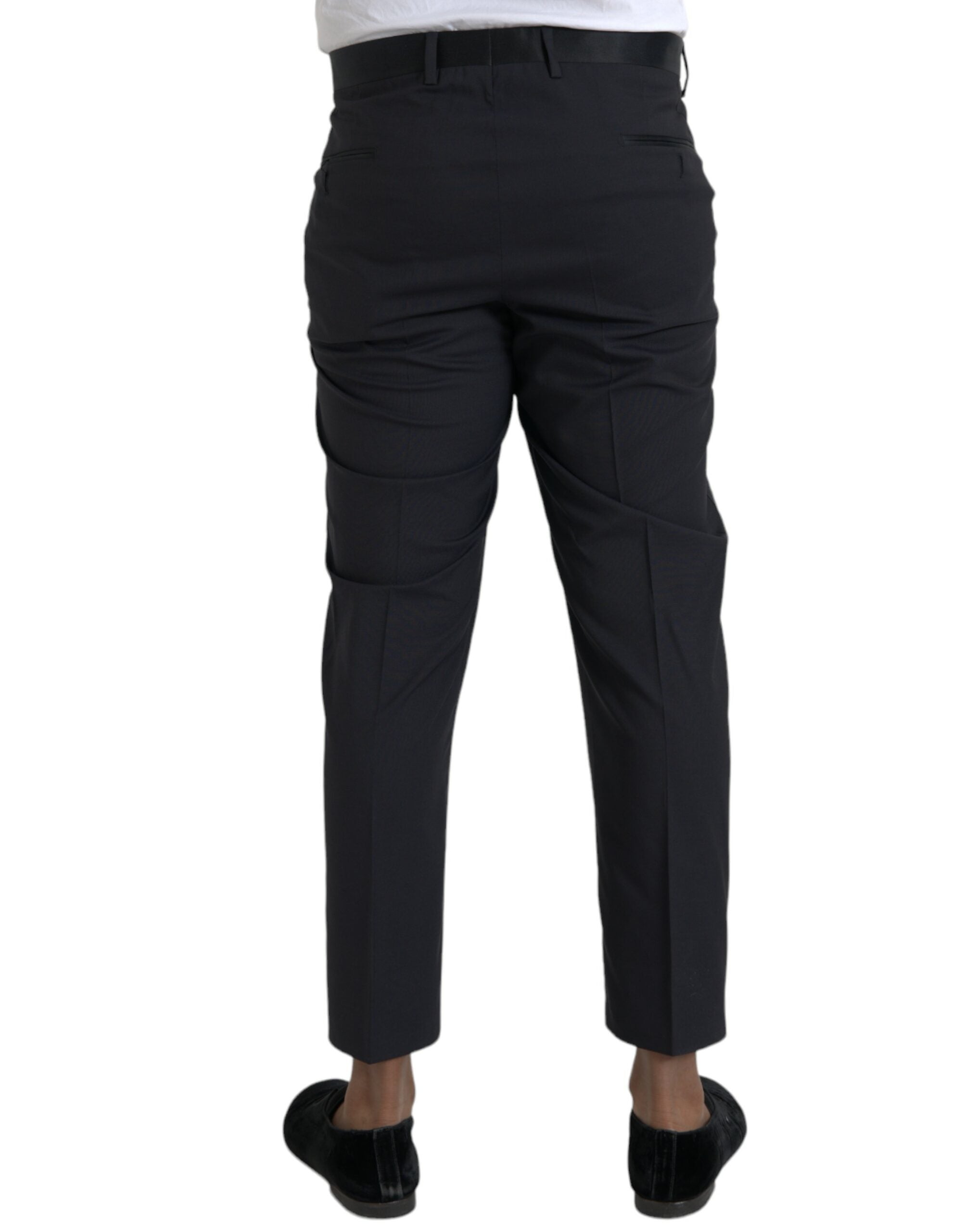 Dolce & Gabbana Blaue Wolle Herren Skinny Dress Hose-3