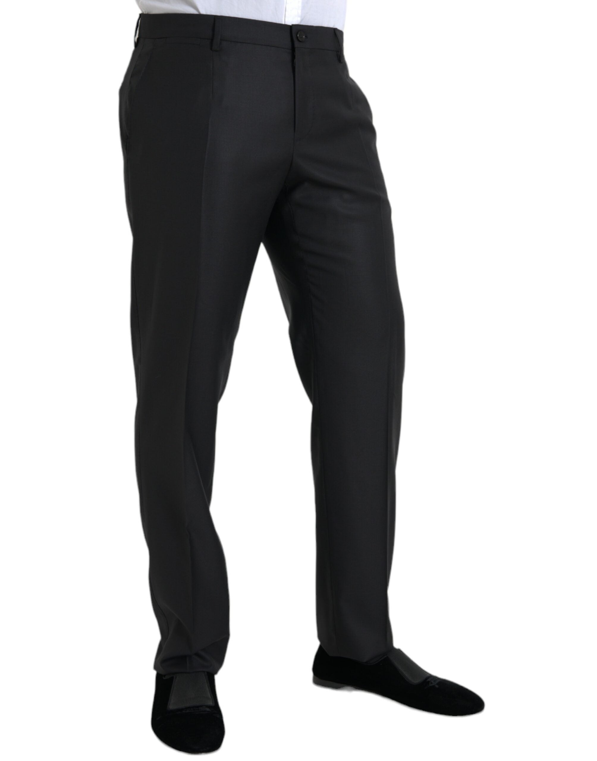 Dolce & Gabbana Schwarze Skinny-Kleid-Hose aus Wolle und Seide-2