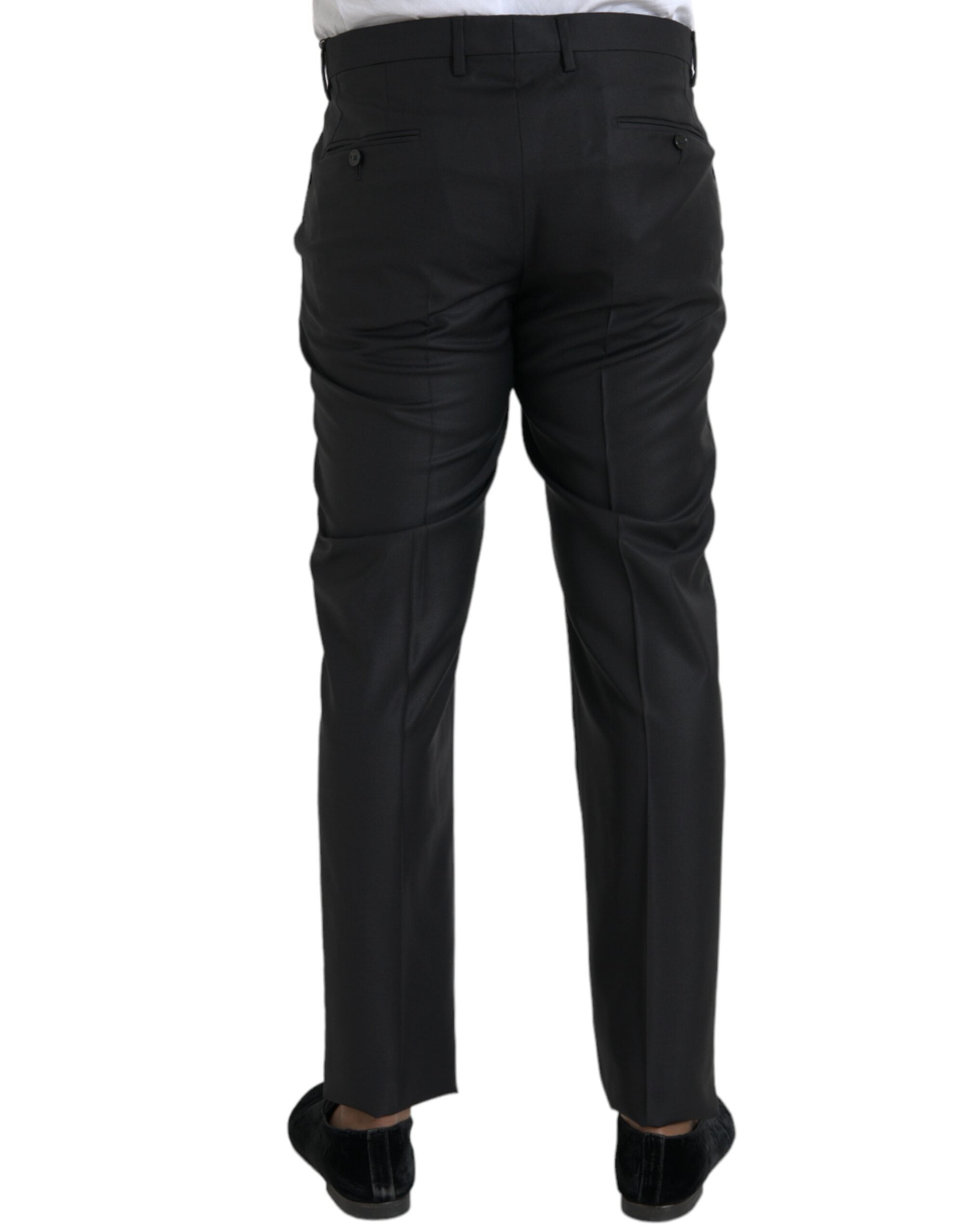 Dolce & Gabbana Schwarze Skinny-Kleid-Hose aus Wolle und Seide-3