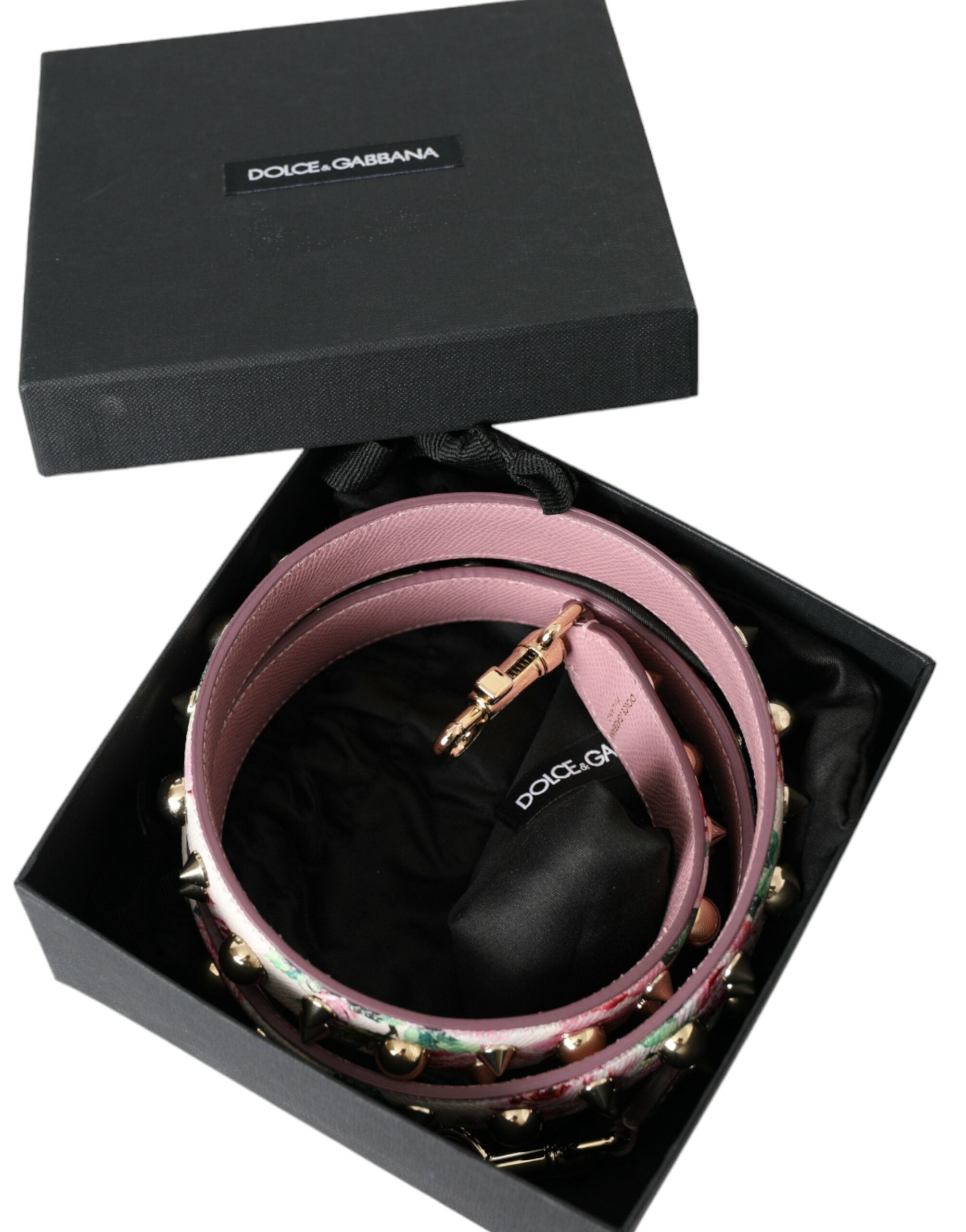 Dolce & Gabbana Pink Floral Handbag Accessory Shoulder Strap-6